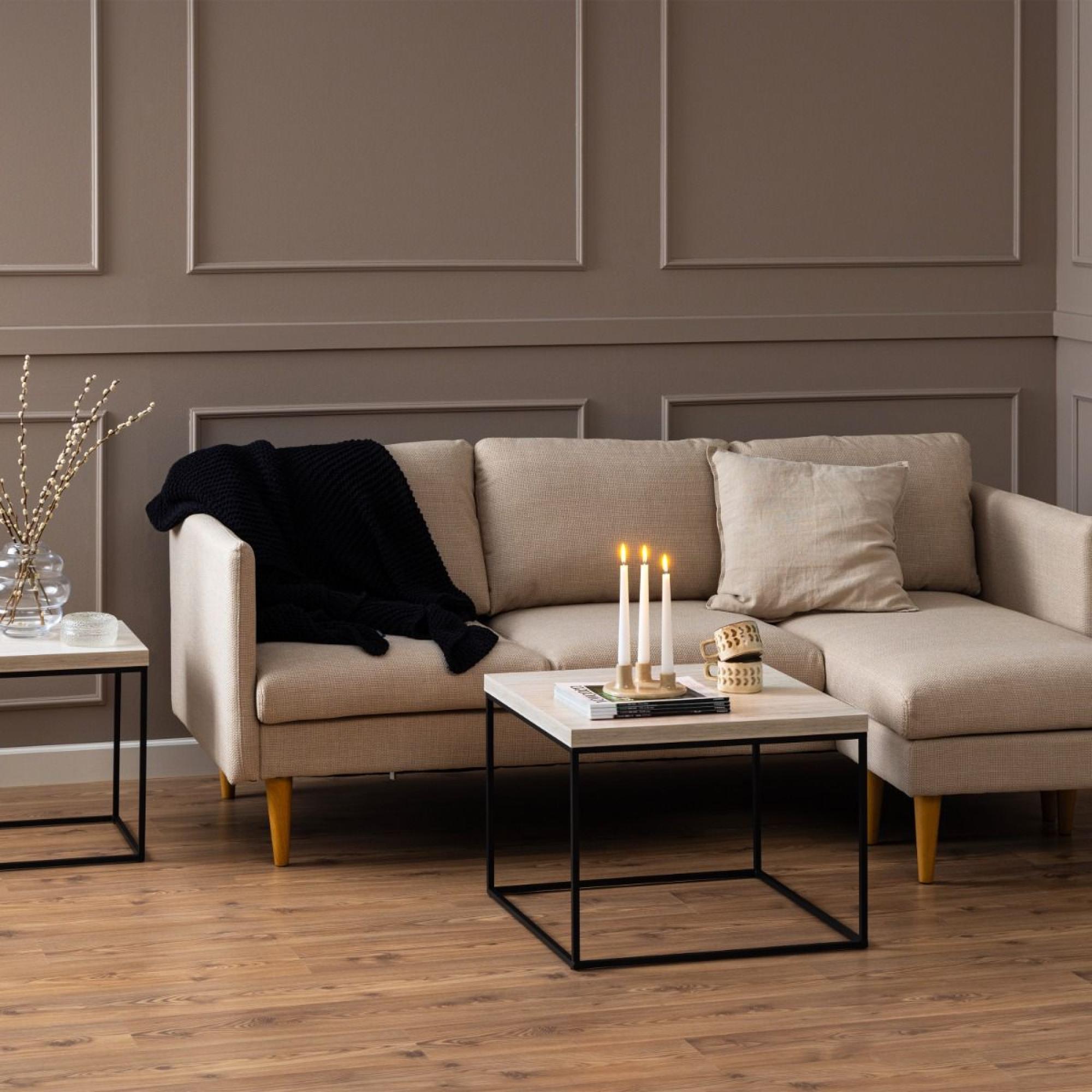 Barossa Coffee Table - Square - Faux Travertine