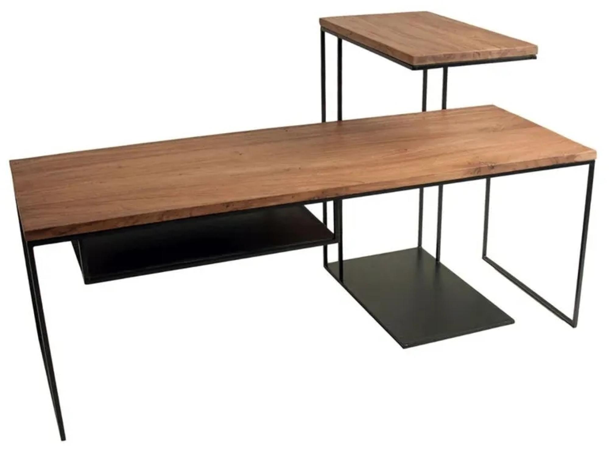 Bastia Coffee Table - Slim - With Lamp Table - Teak Wood