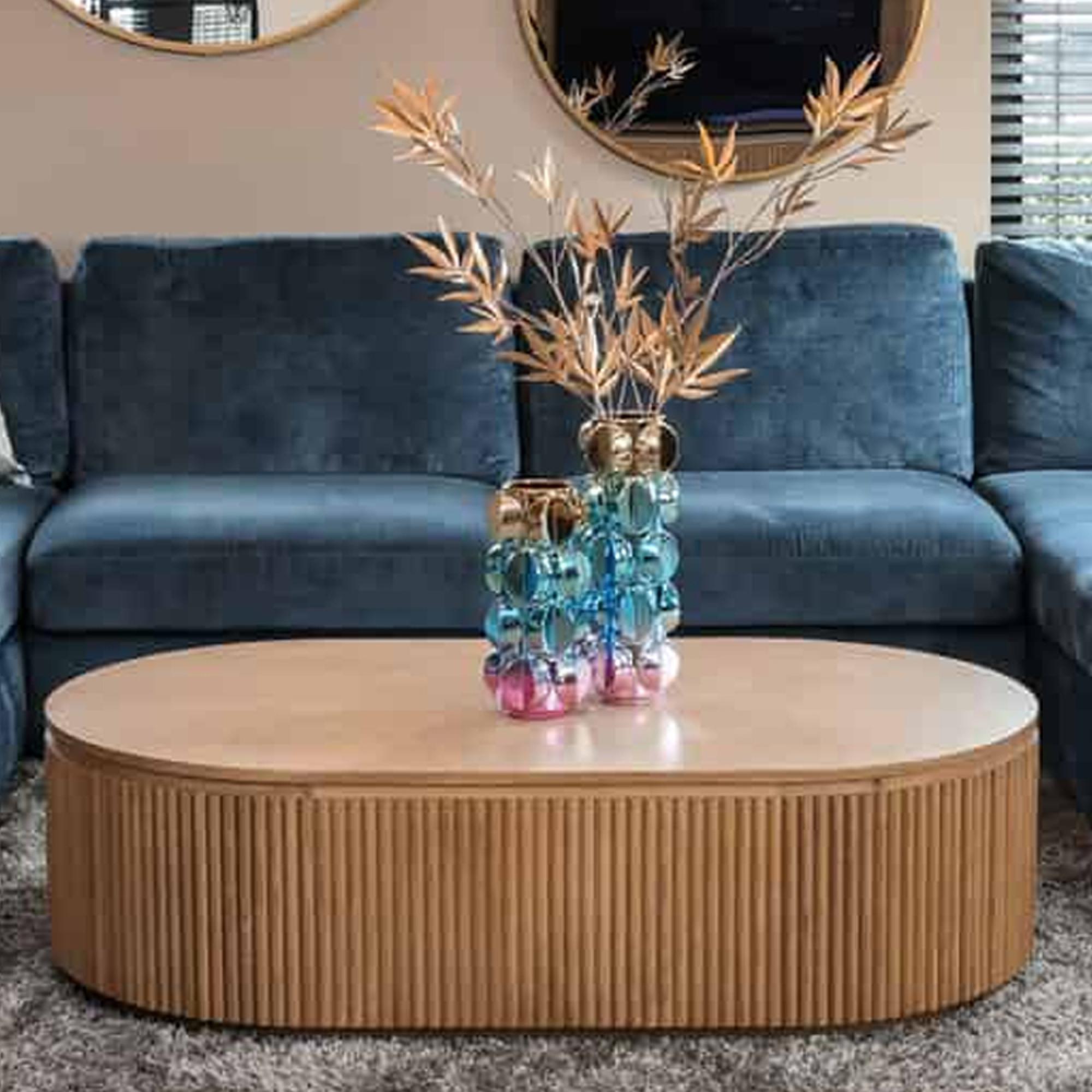 Belfort Coffee Table - Oval - Natural - Oak