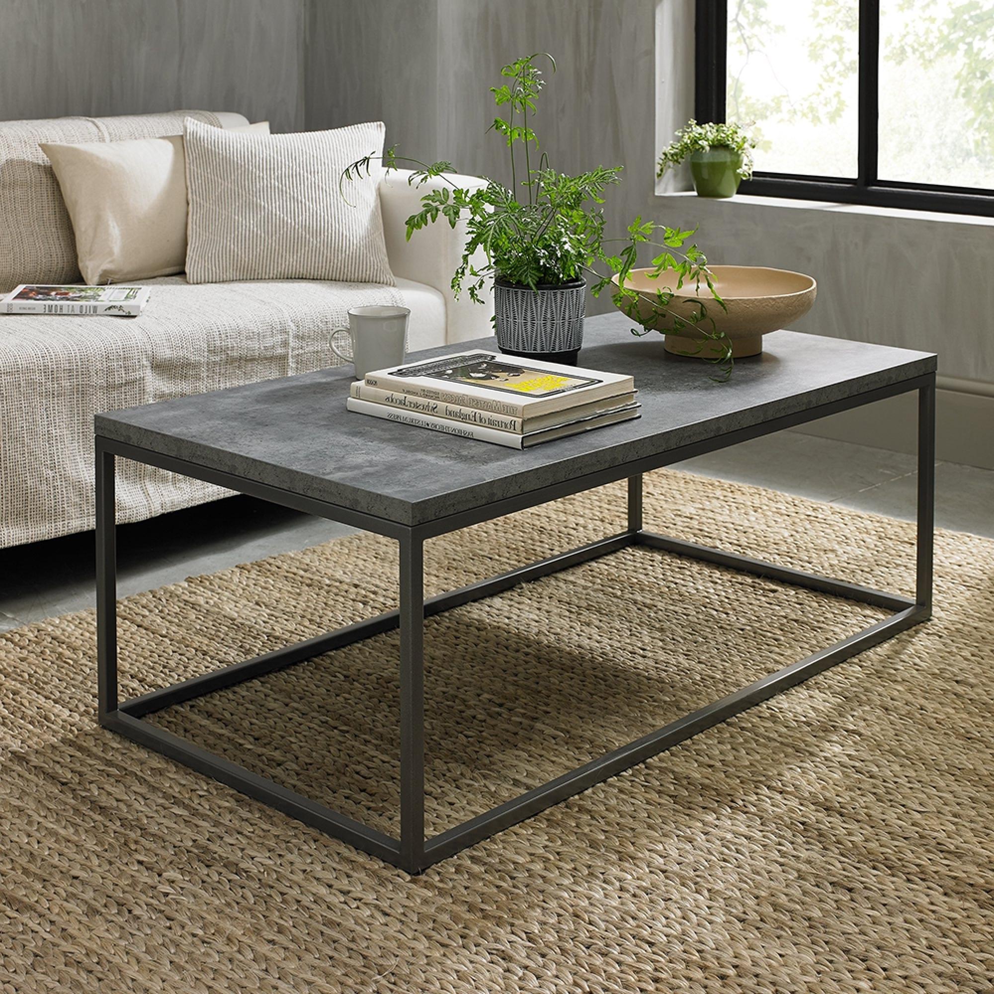 Renzo Zinc & Dark Grey Coffee Table