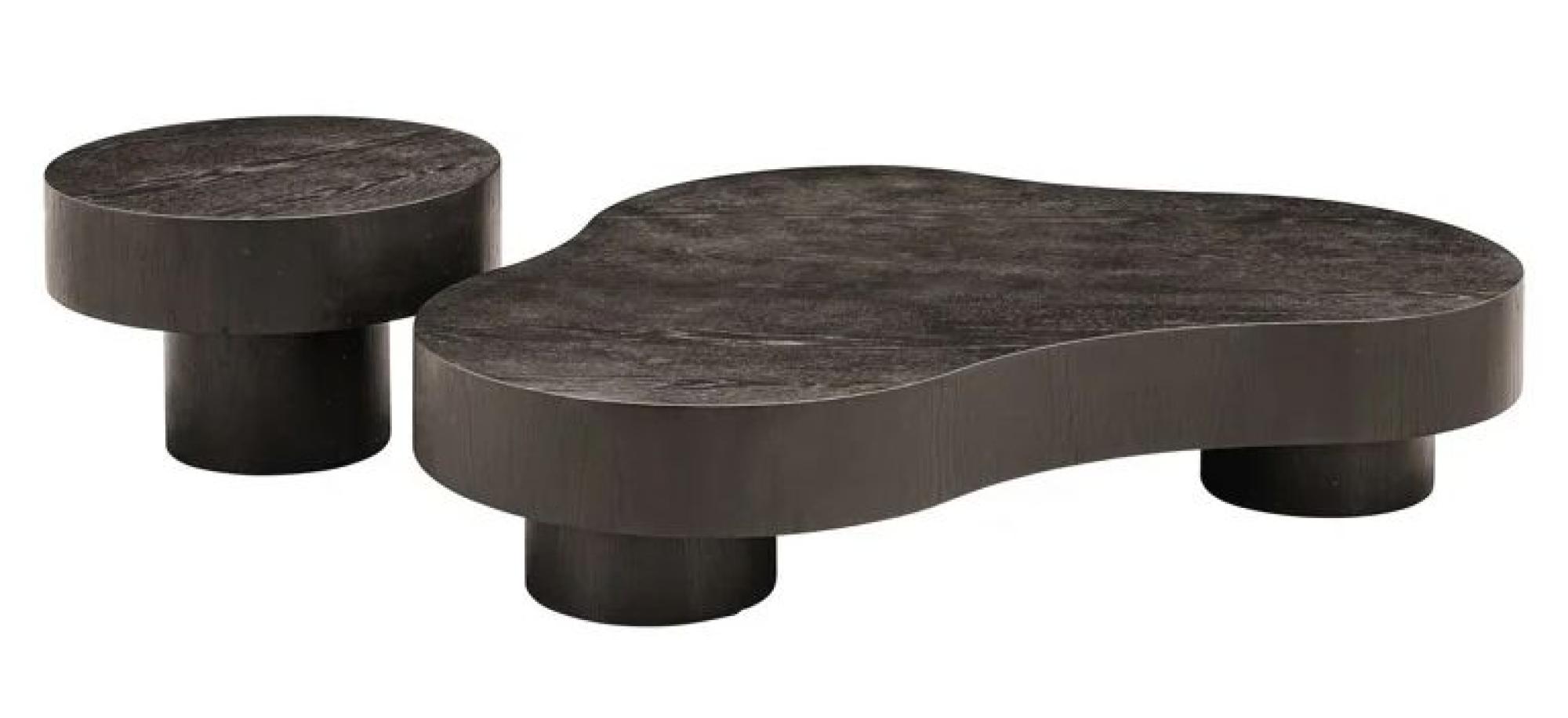 Bogor Set of 2 Dark Wood Coffee Tables