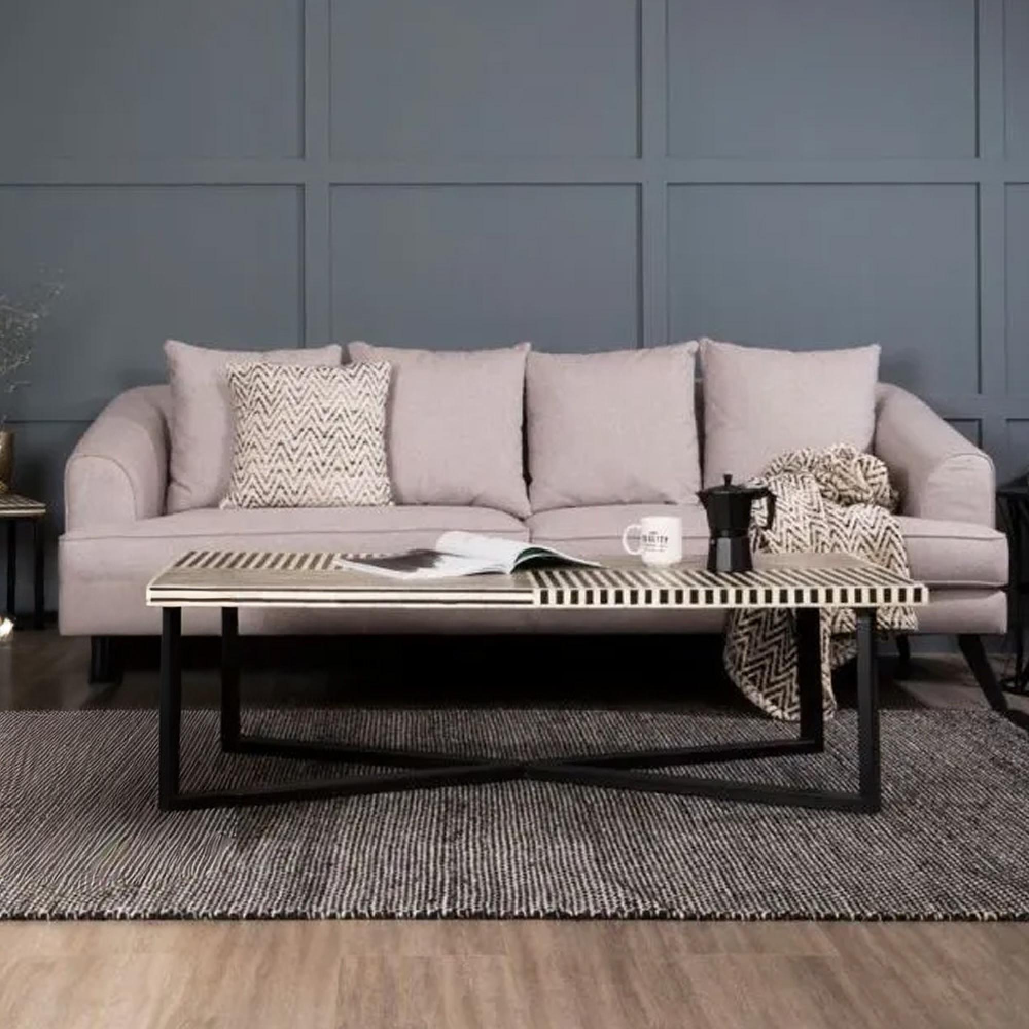 Boho Coffee Table - Black Bone Inlay