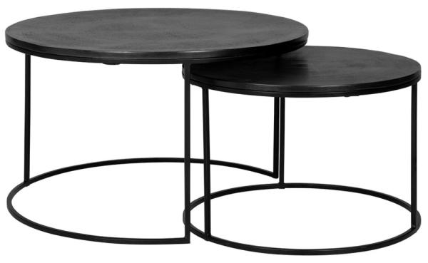 Bolder Black 2 Tier Round Coffee Tables