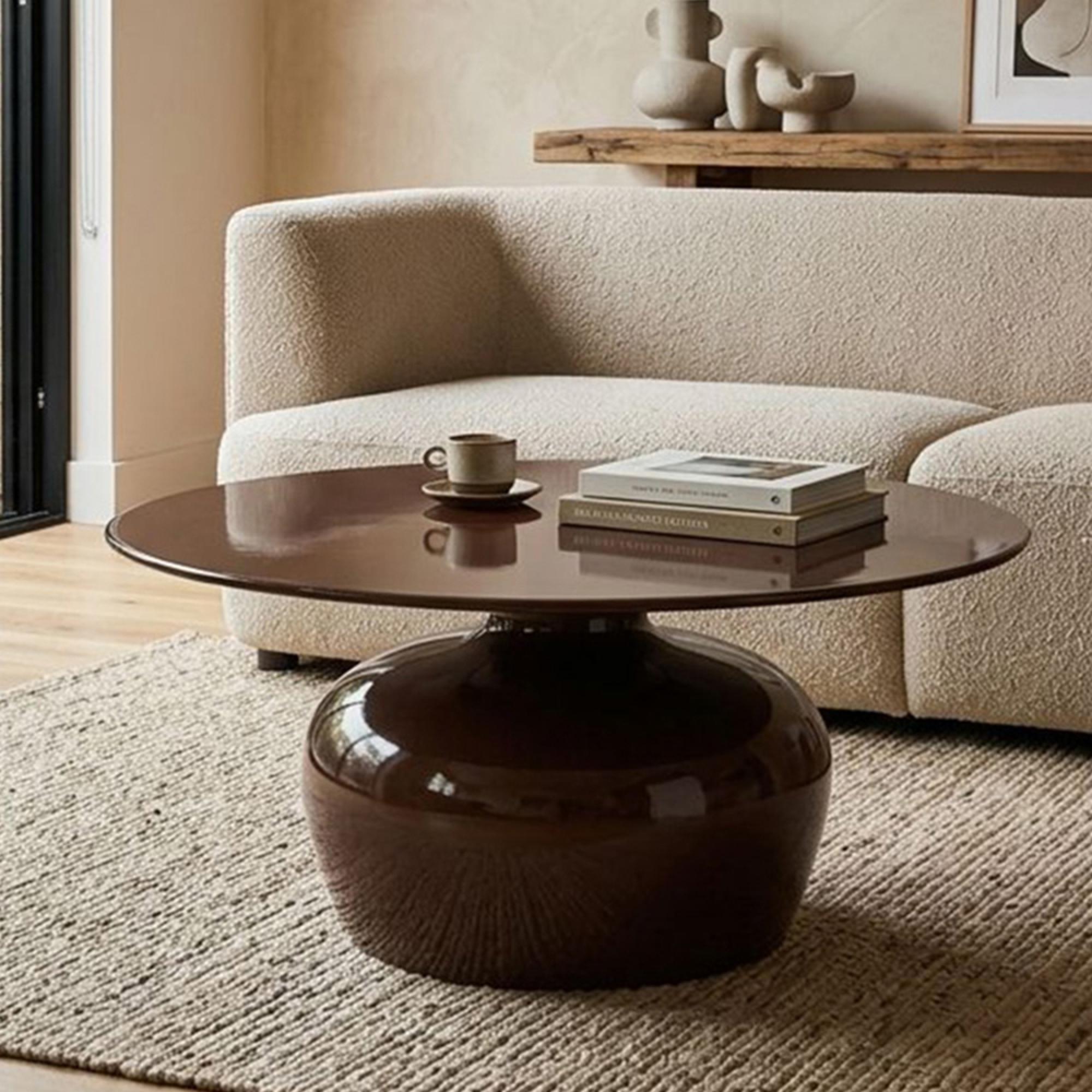 Brix Mila Coffee Table - Round - Rust - Metal