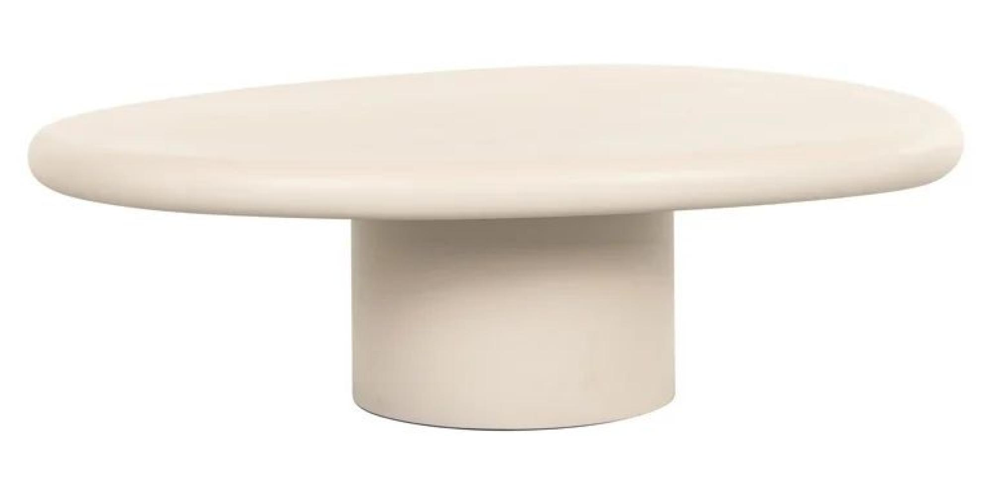 Clayton Lime Plaster Curved Coffee Table