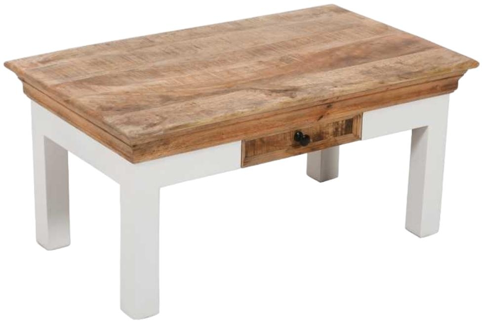 Coastal Coffee Table - Storage - White
