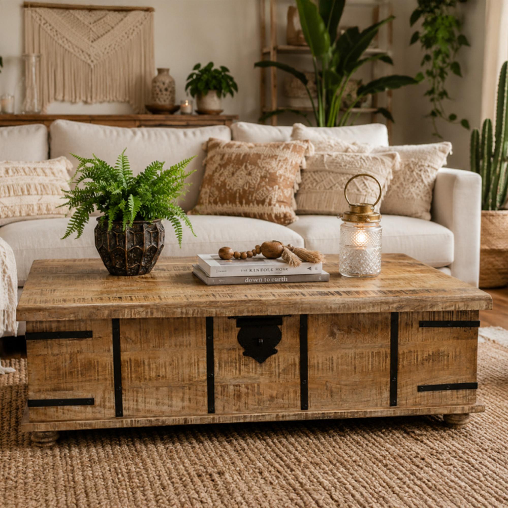 Coffee Table - Large Trunk - Mango Wood