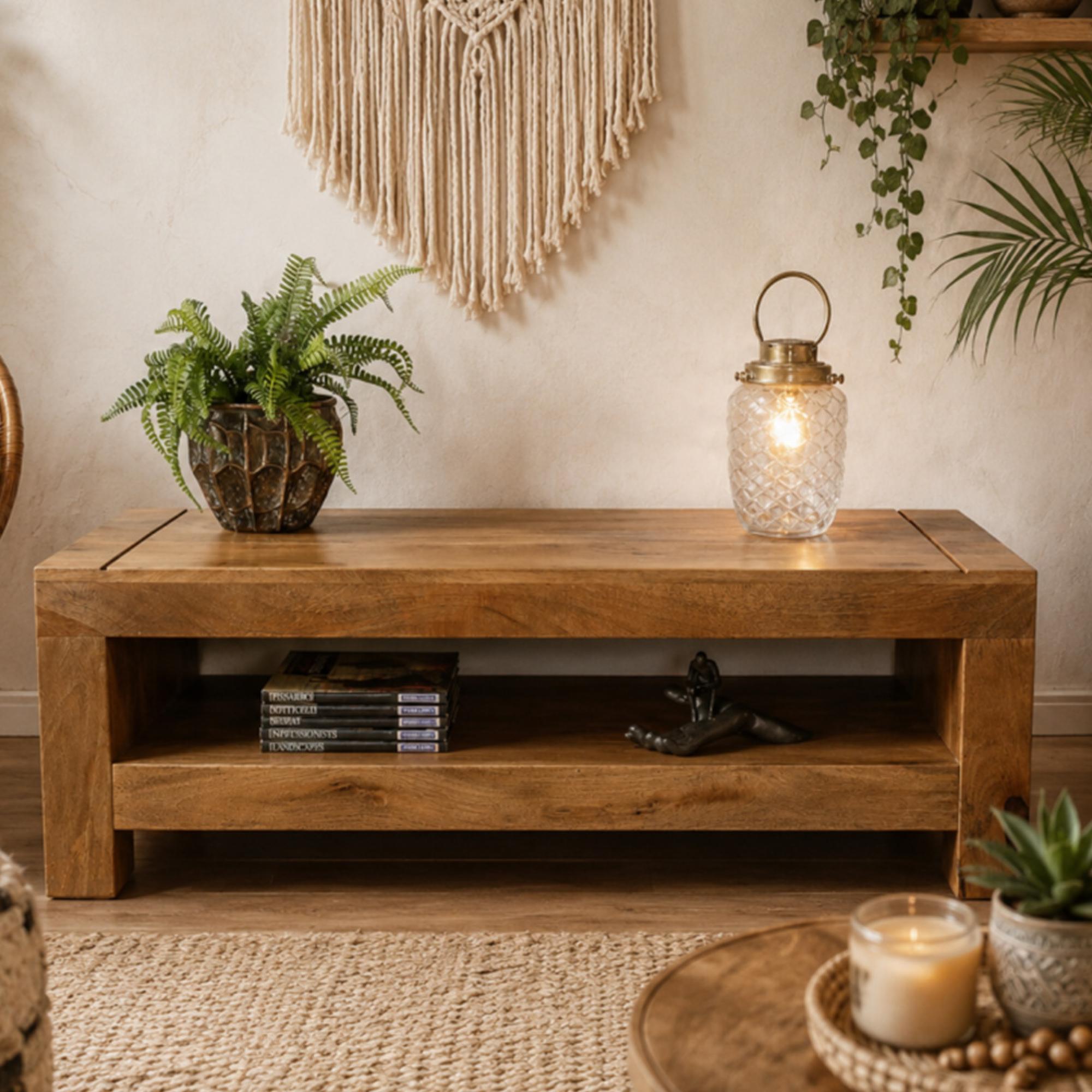 Coffee Table - Rustic - Mango Wood
