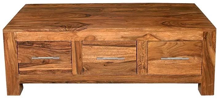 Cuban Coffee Table - Storage - Sheesham Wood