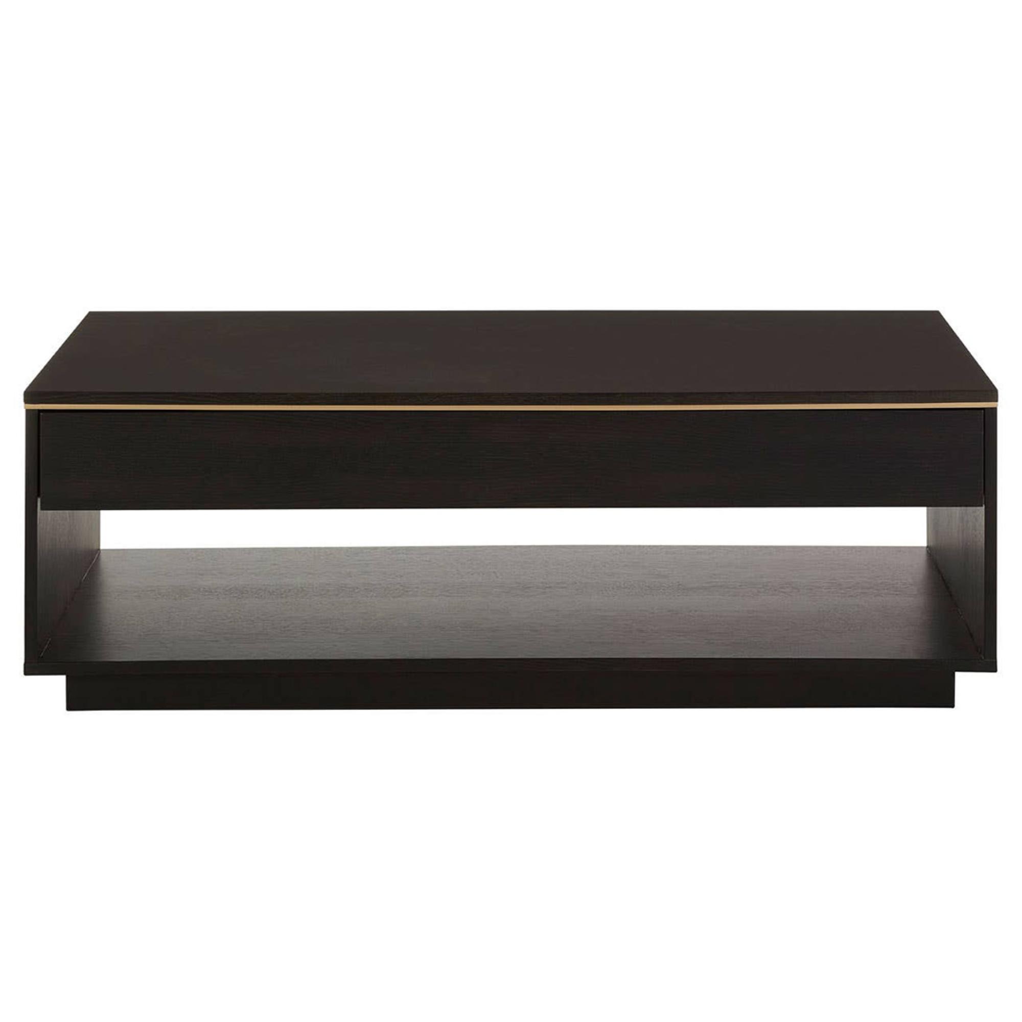 Diamond Coffee Table - Dark Wood Storage