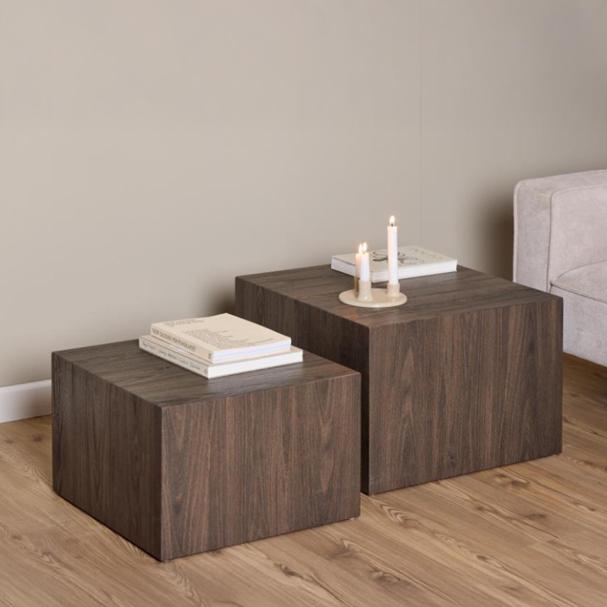 Dice Coffee Table - Square - Ash Smoked - Set of 2