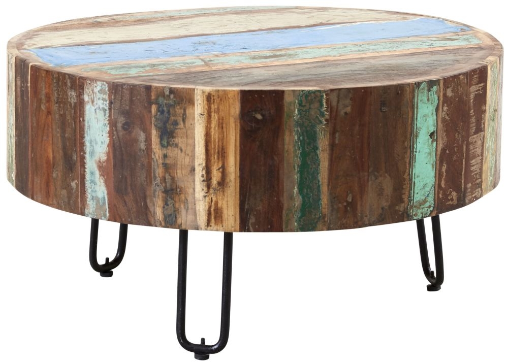 Diu Coffee Table - Round - Reclaimed Wood