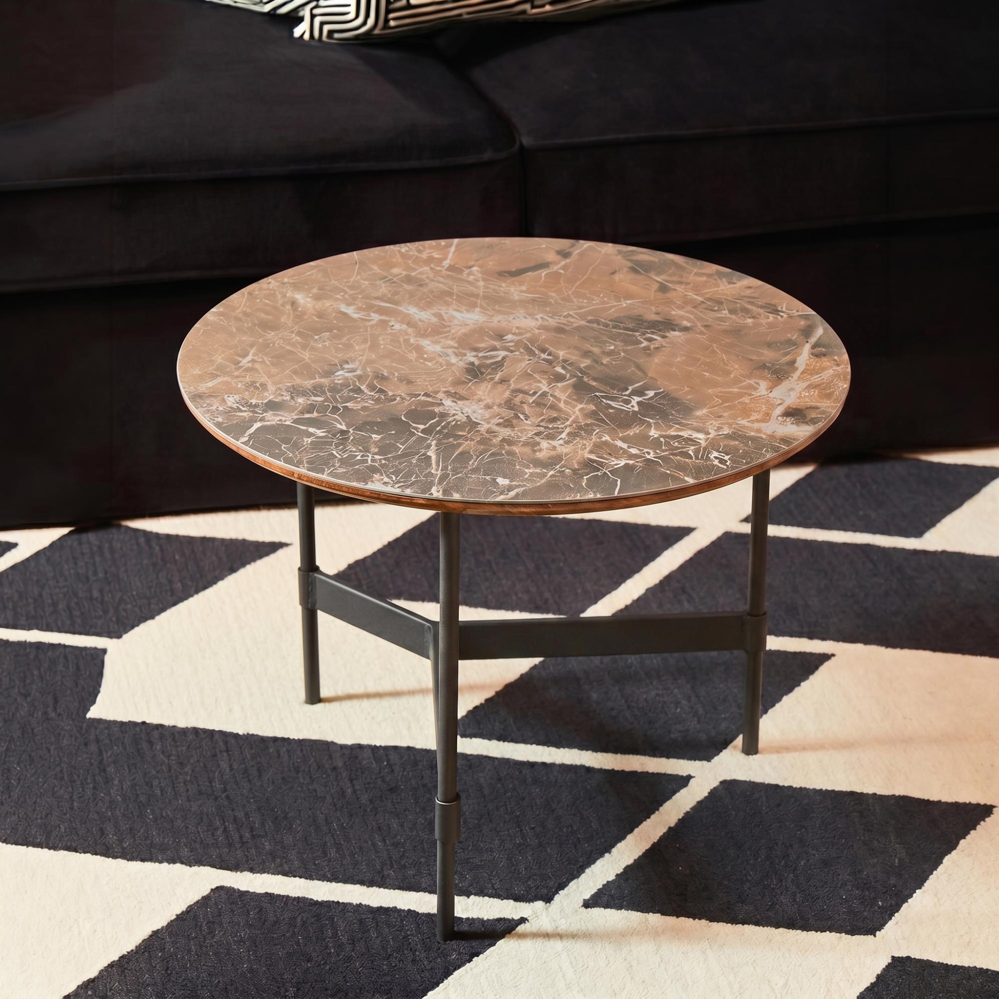 Doha Coffee Table - Round - Grey Slate