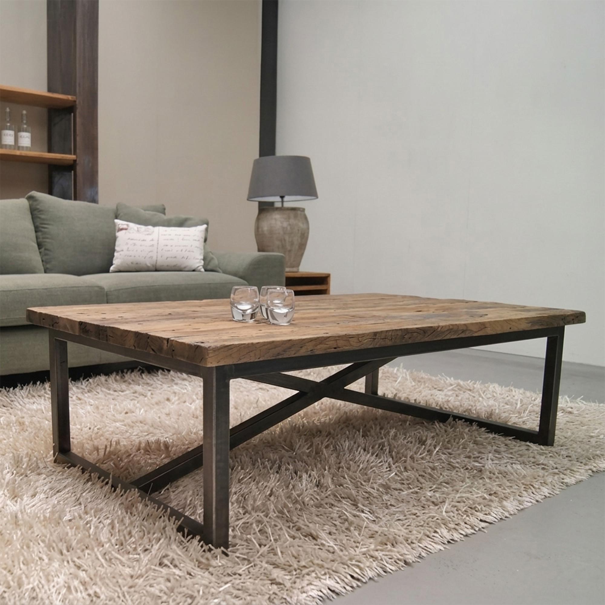 East West X Coffee Table - Natural - Teak Wood