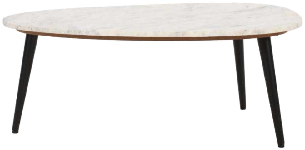 Fluted Coffee Table - White Marble