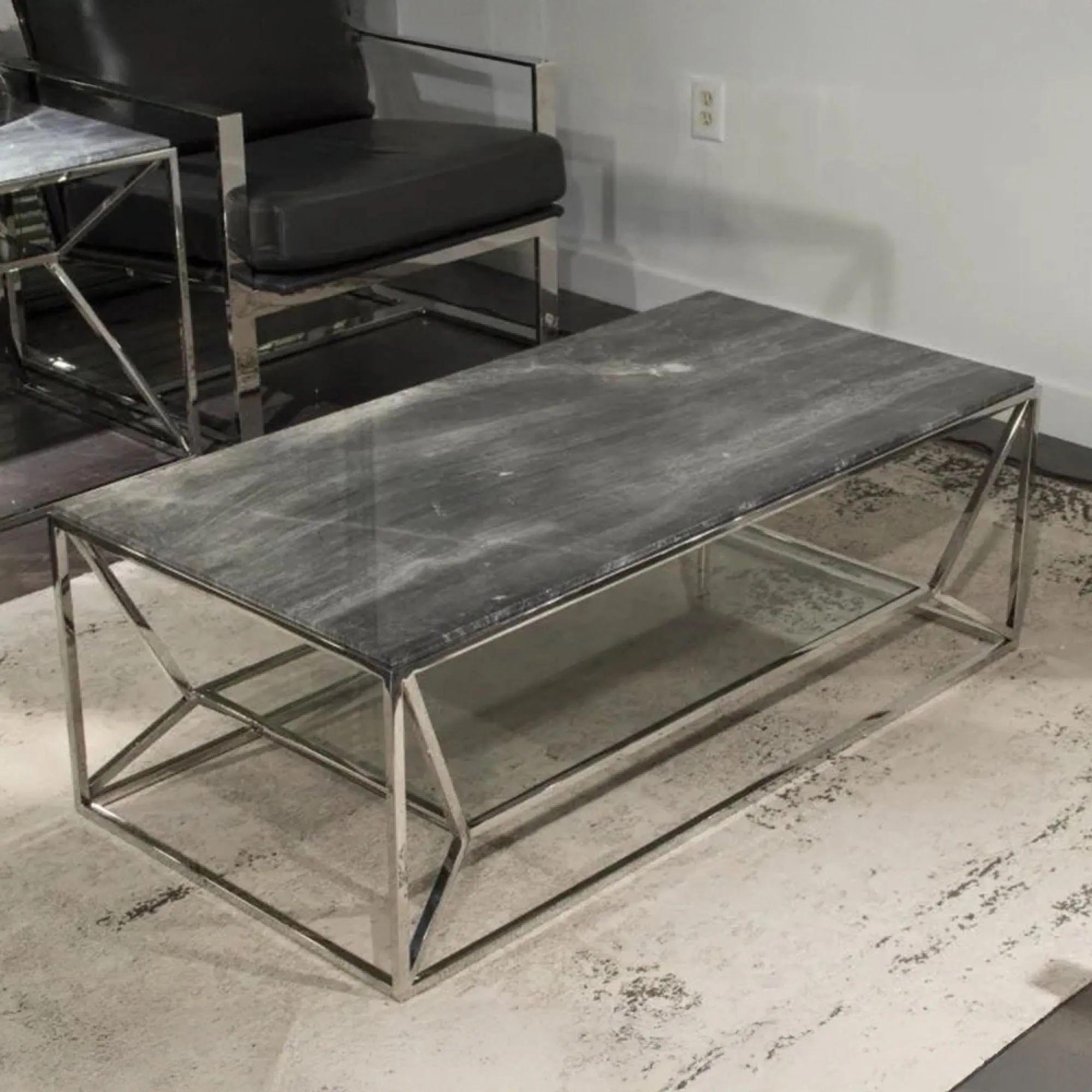 Ginza Occasional Table - Marble and Metal - Variation Available