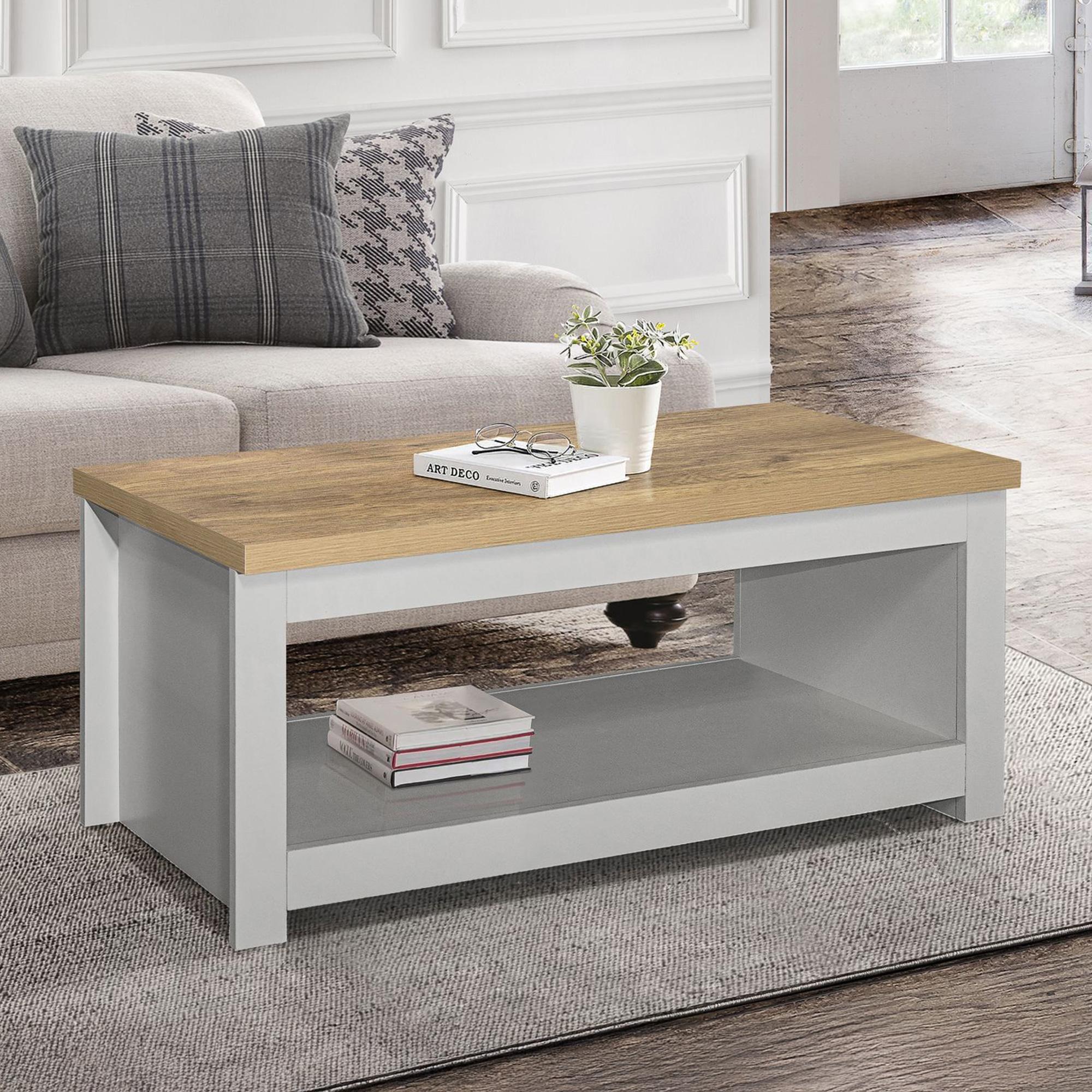 Highgate Coffee Table - 105cm - Grey Painted