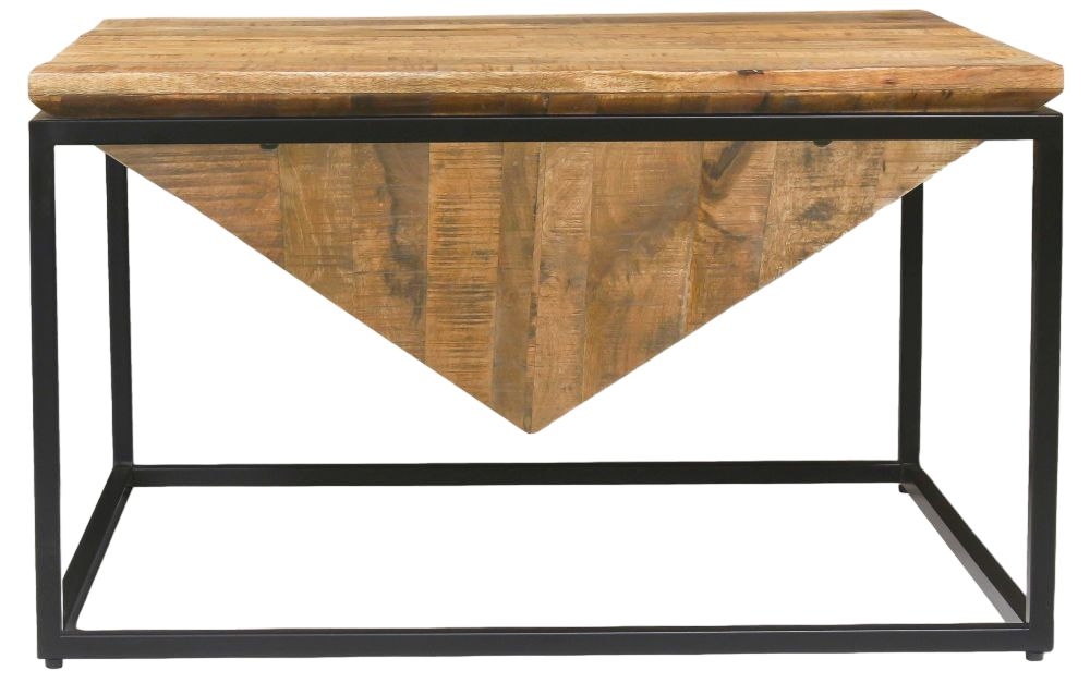 Industrial Coffee Table - Diamond - Mango Wood