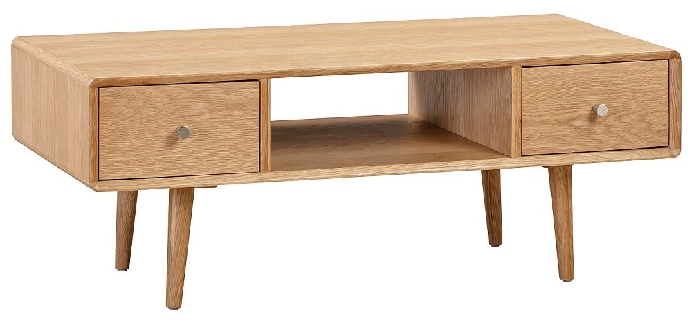 Jenson Oak Coffee Table - 2 Drawer
