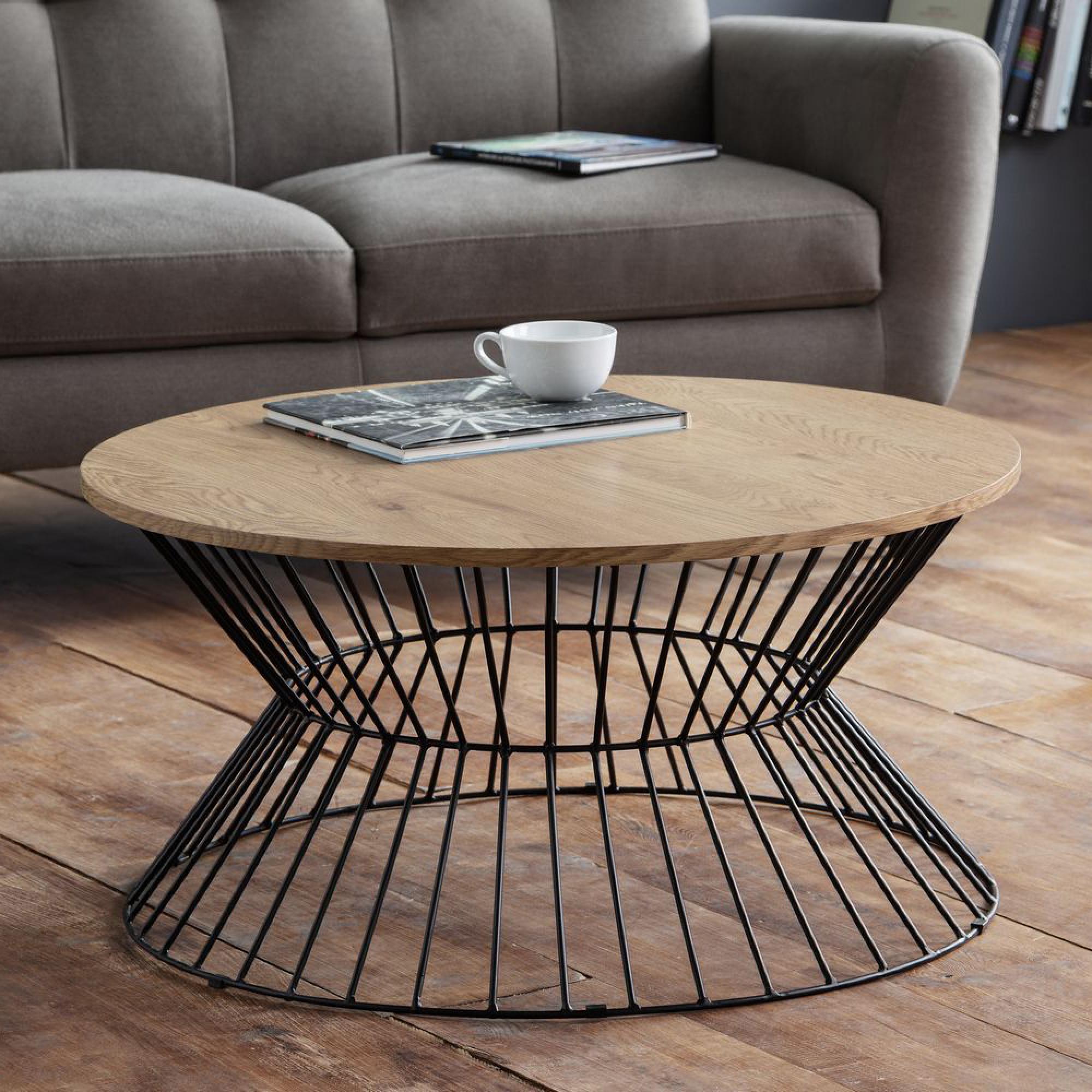 Jersey Coffee Table? 79cm - Round - Oak