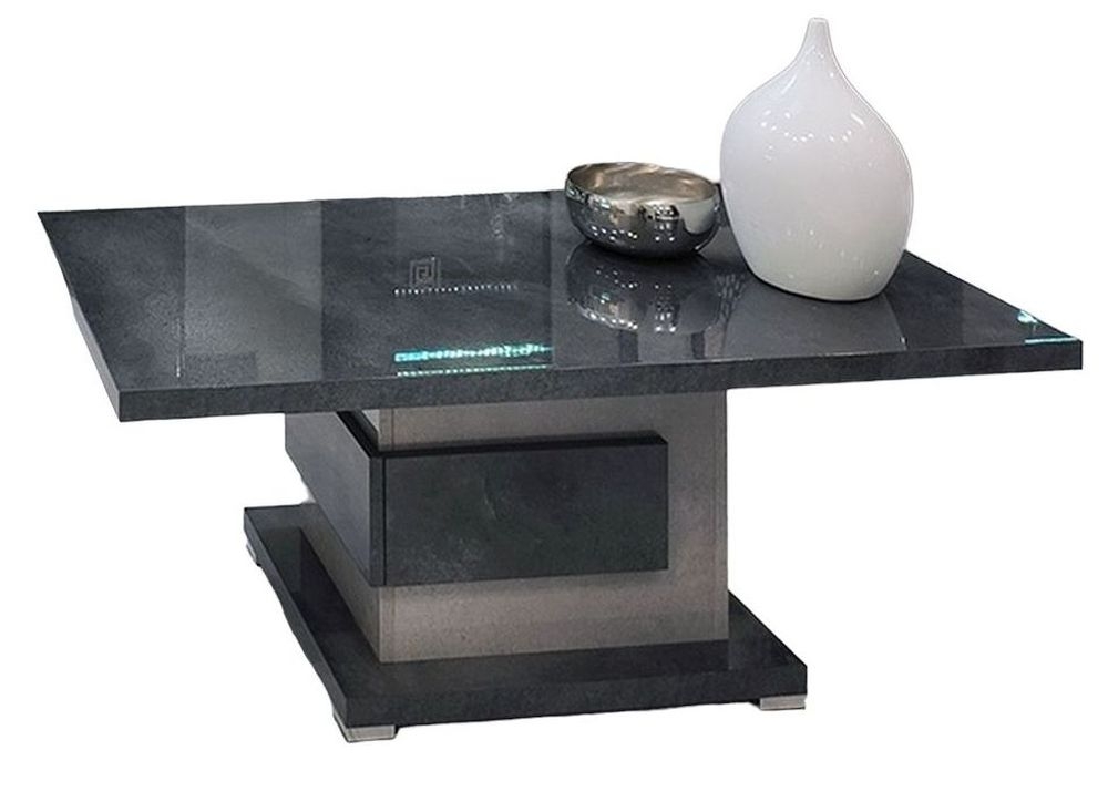 Milo Coffee Table - Pedestal - Grey