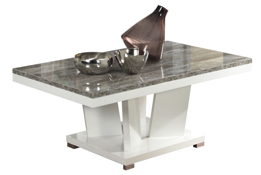 Naro Coffee Table - Grey & White
