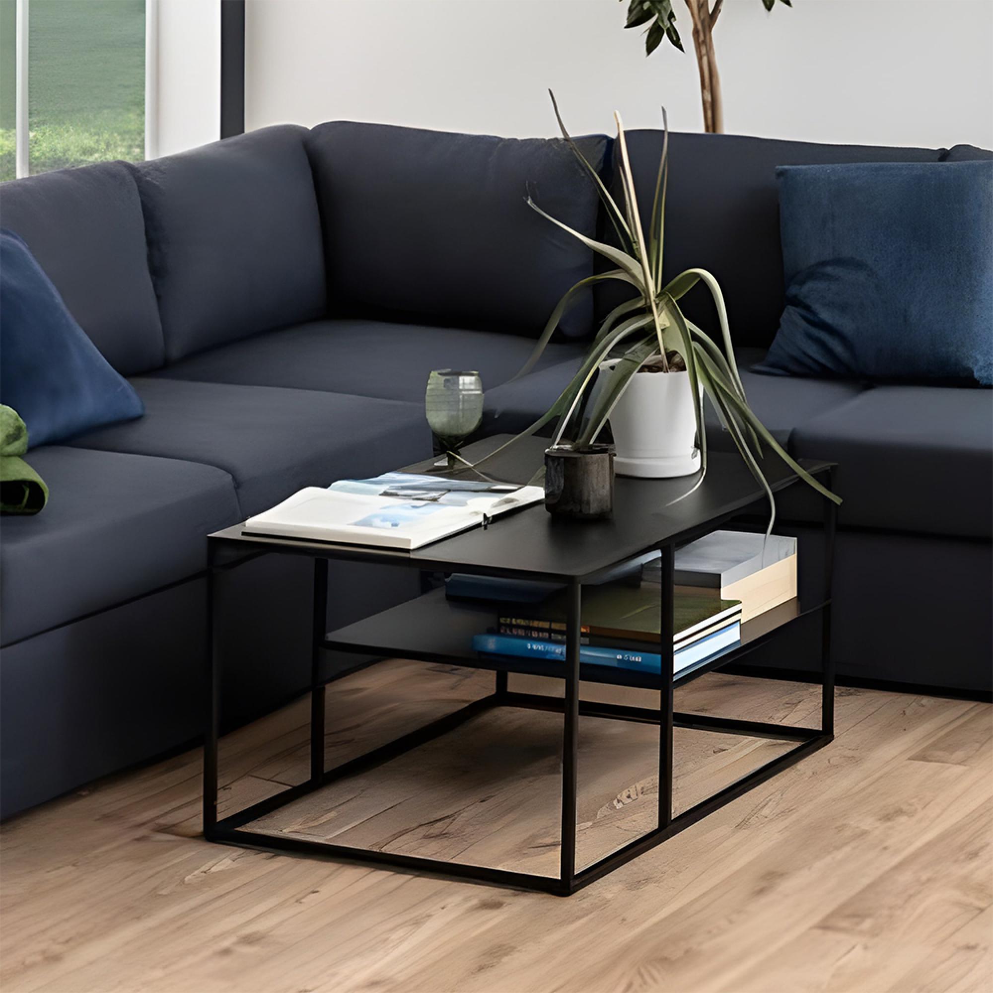 Newton Coffee Table - Black Metal