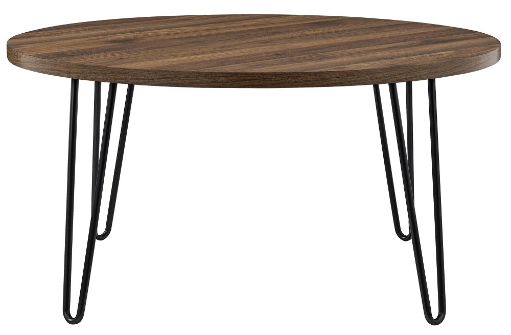 Owen Retro Coffee Table - Round - Walnut - 3615222COMUK