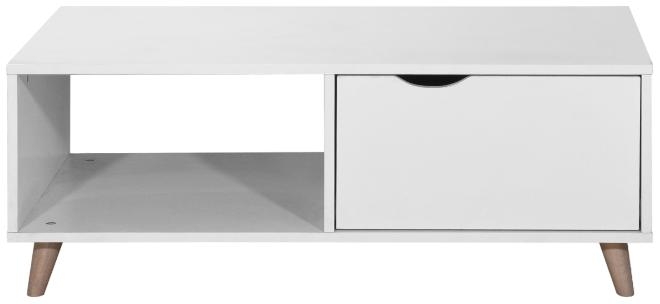 Perce Coffee Table - 2 Drawer - White
