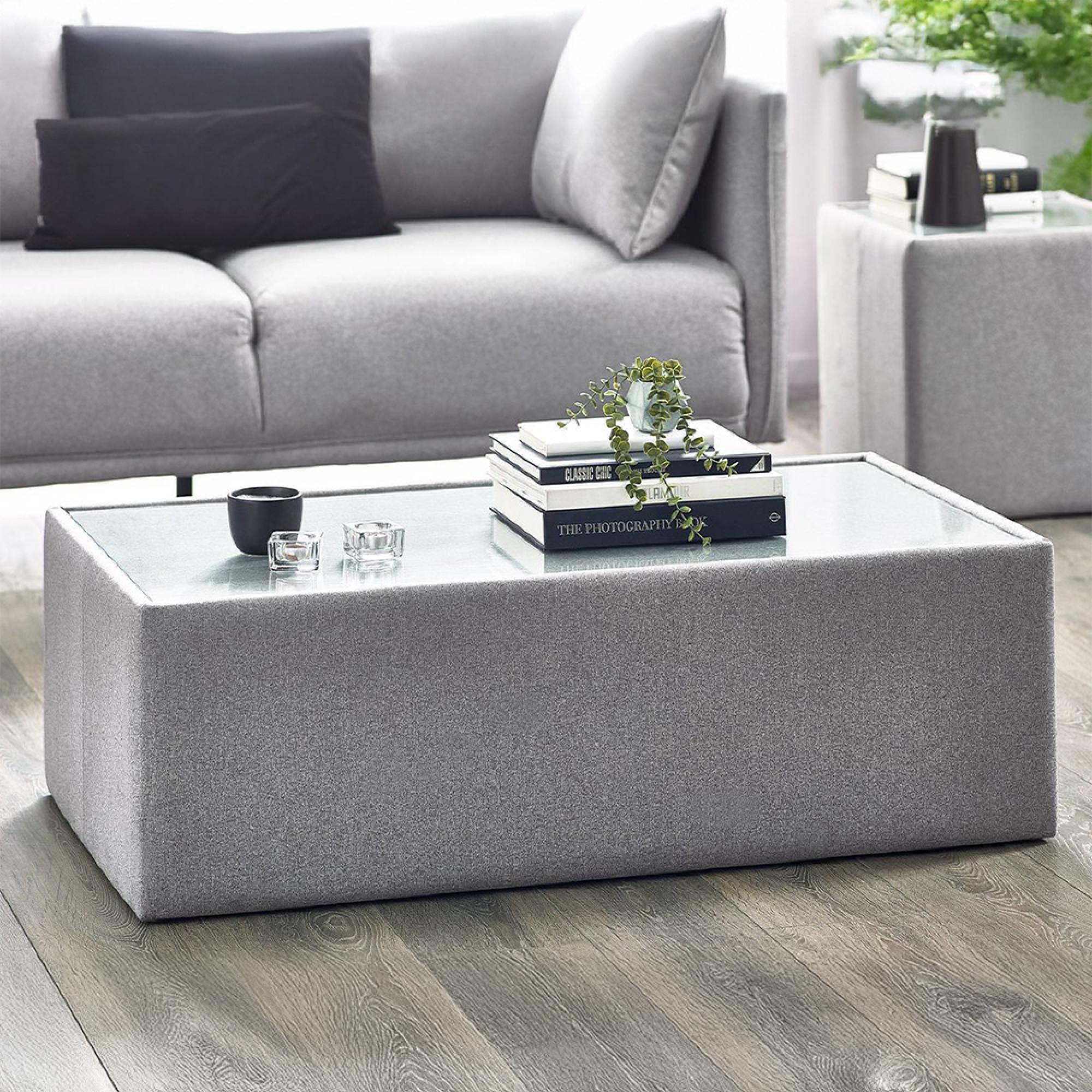 Rohe Coffee Table - 110cm - Glass Top