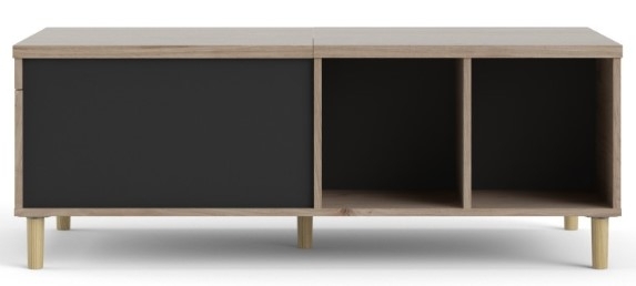Rome Coffee Table - Sliding Top - Black and Oak