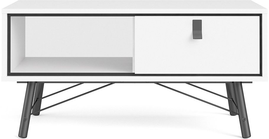 Ry Coffee Table - 1 Drawer - White