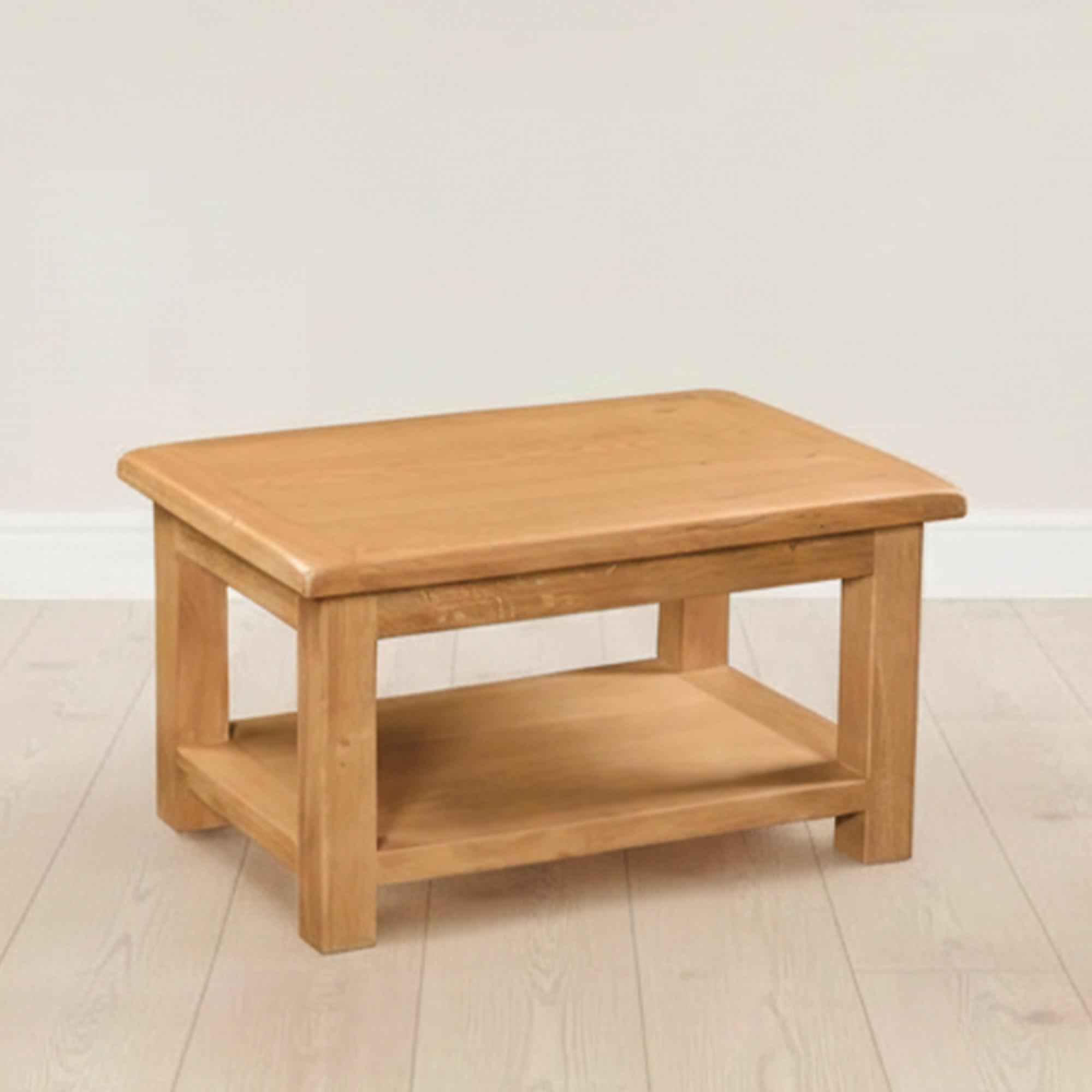 Salisbury Premium Large Coffee Table - with Shelf - Oak