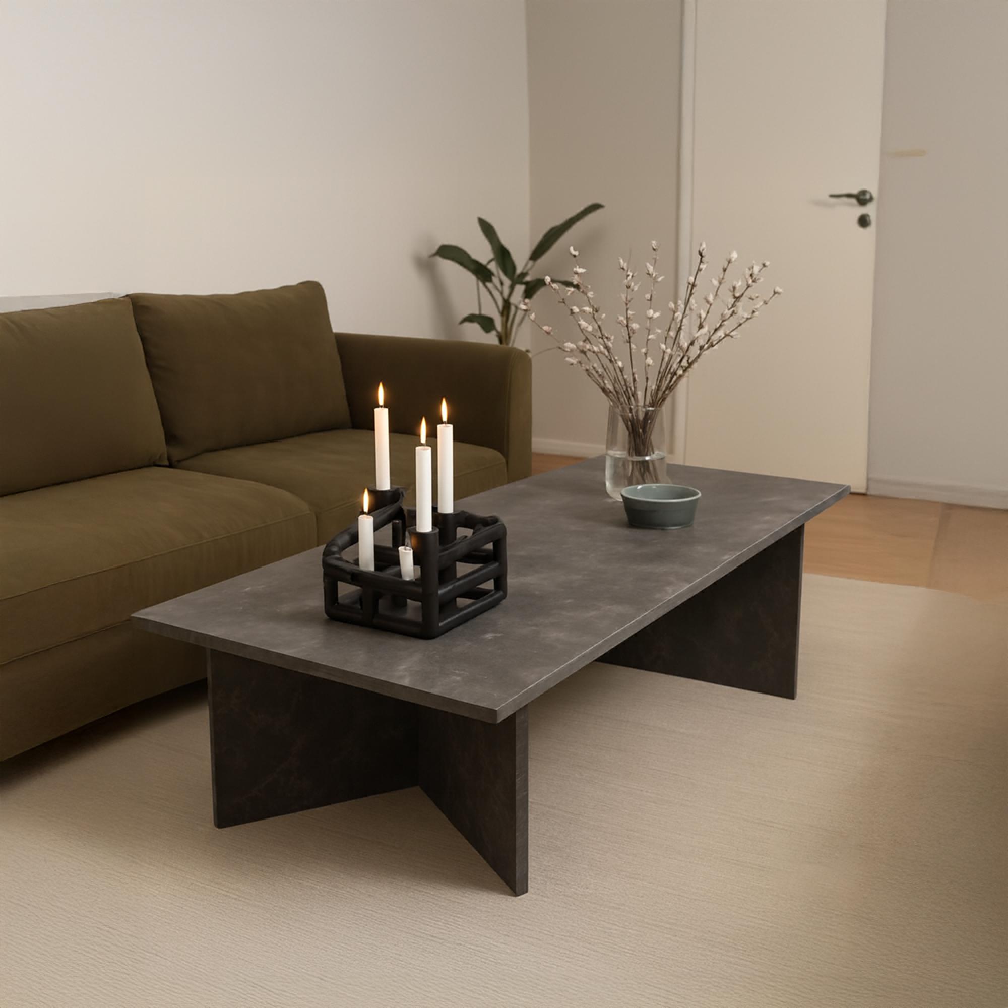 Vega Coffee Table - Brown Marron Marble