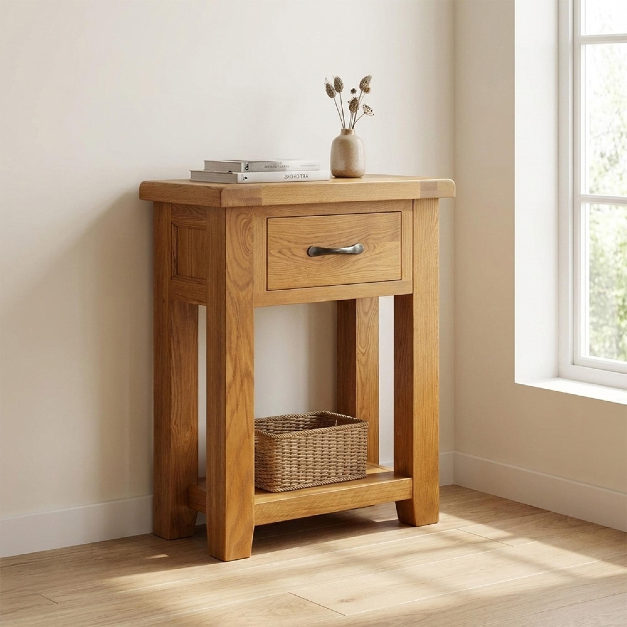 Somer Console Table - 1 Drawer - Oak