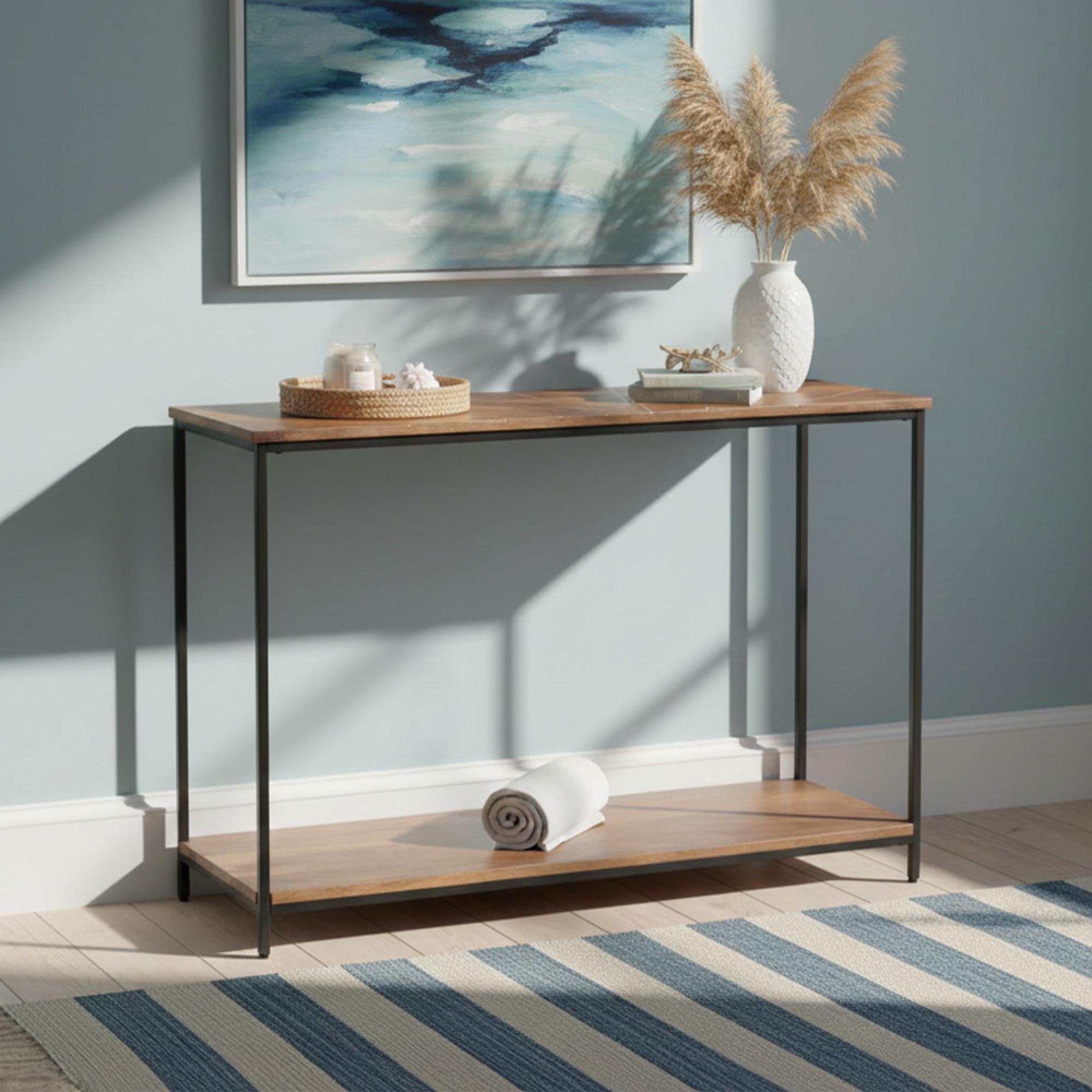 Fowey Console Table - Brown Mango Wood