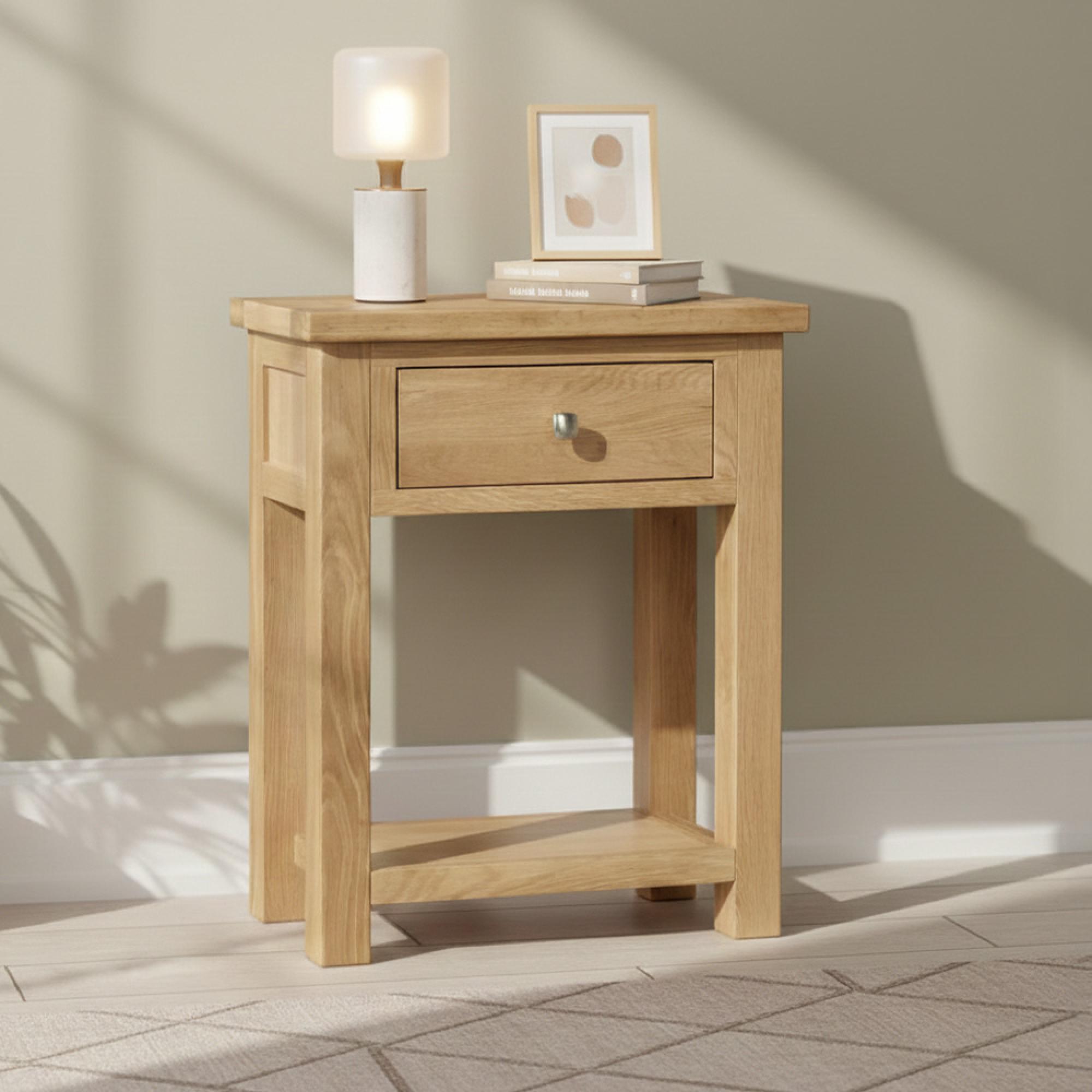 Appleby Console Table - 1 Drawer - Small - Oak