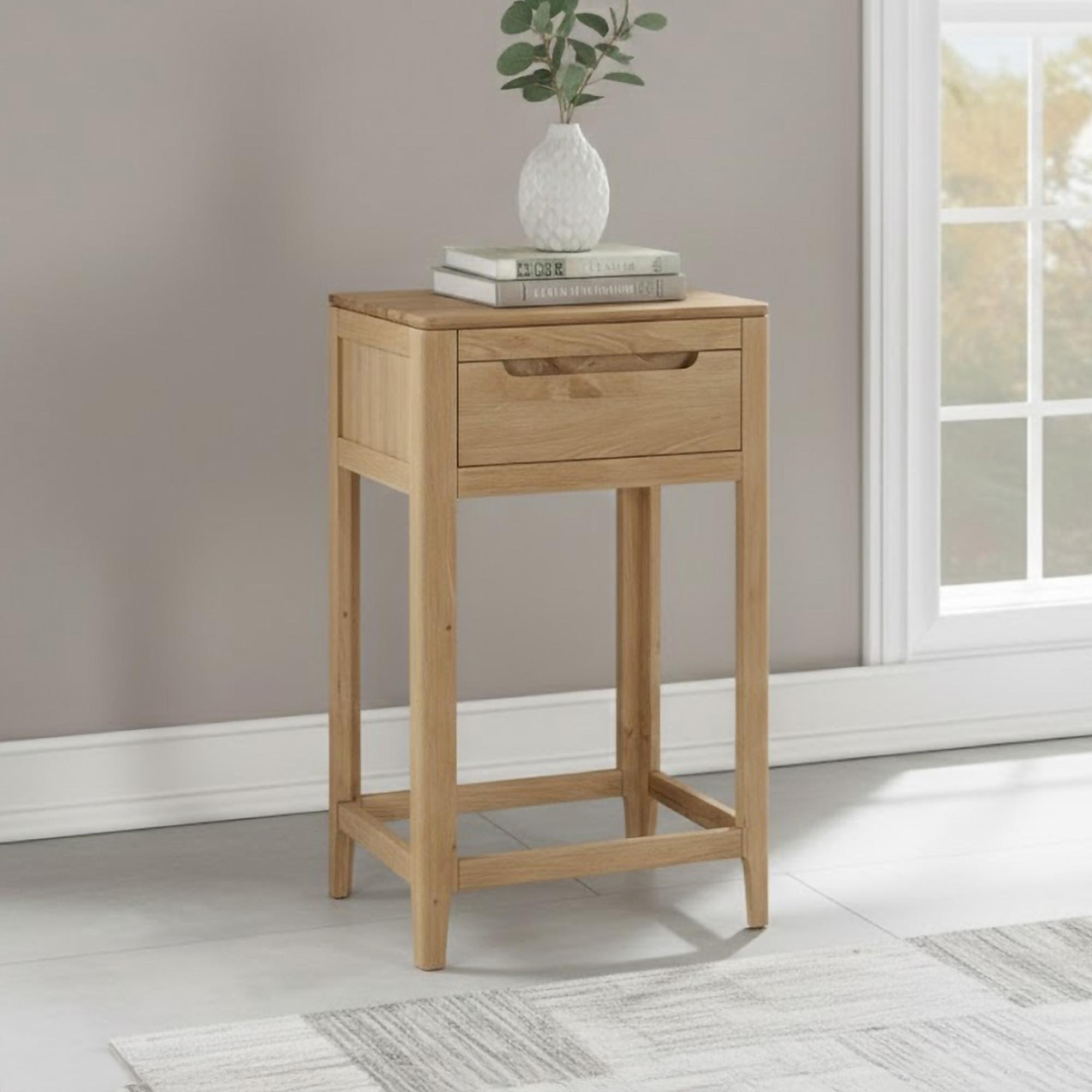 Dunmore Hall Table - 1 Drawer - Oak