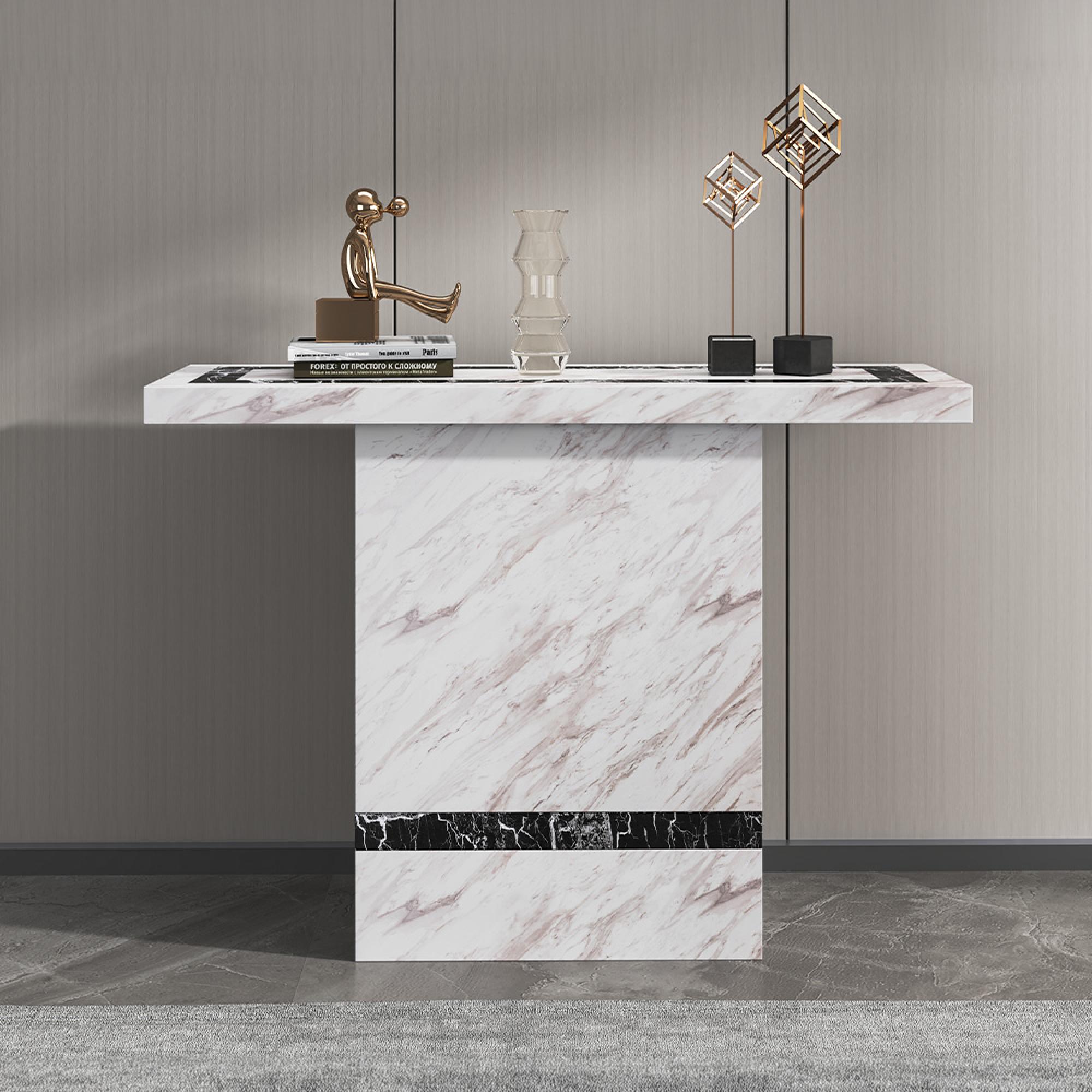 Rome Console Table - Beige Marble