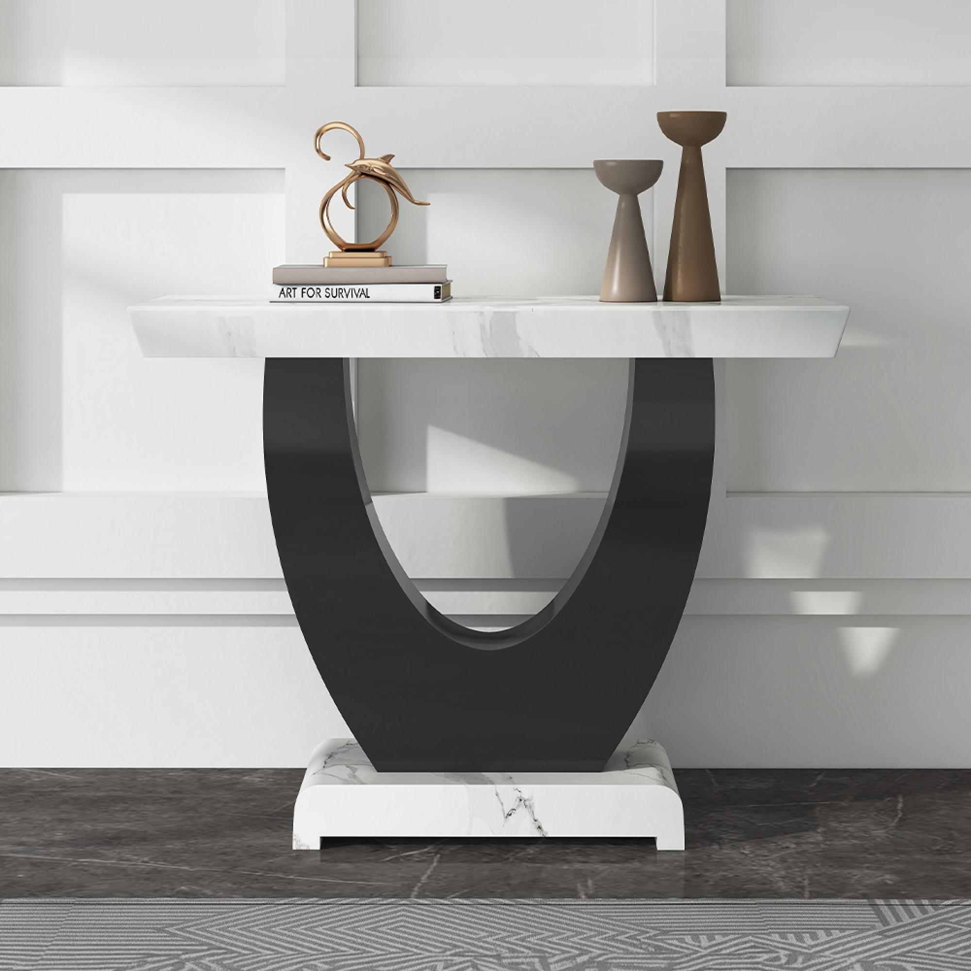 Madrid Console Table - White Marble