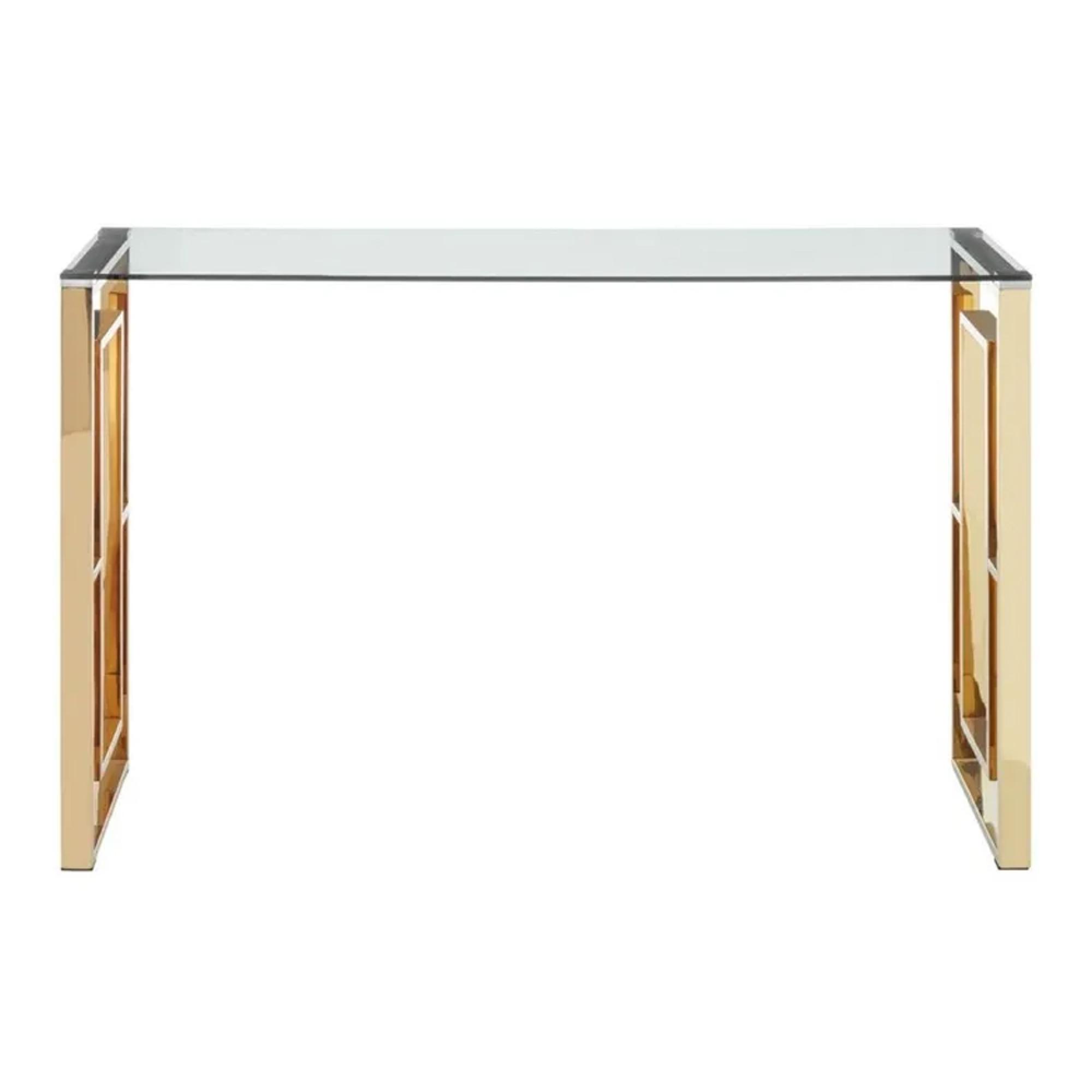 Clearance - Allure Console Table - Glass - Gold Base - FSS16606