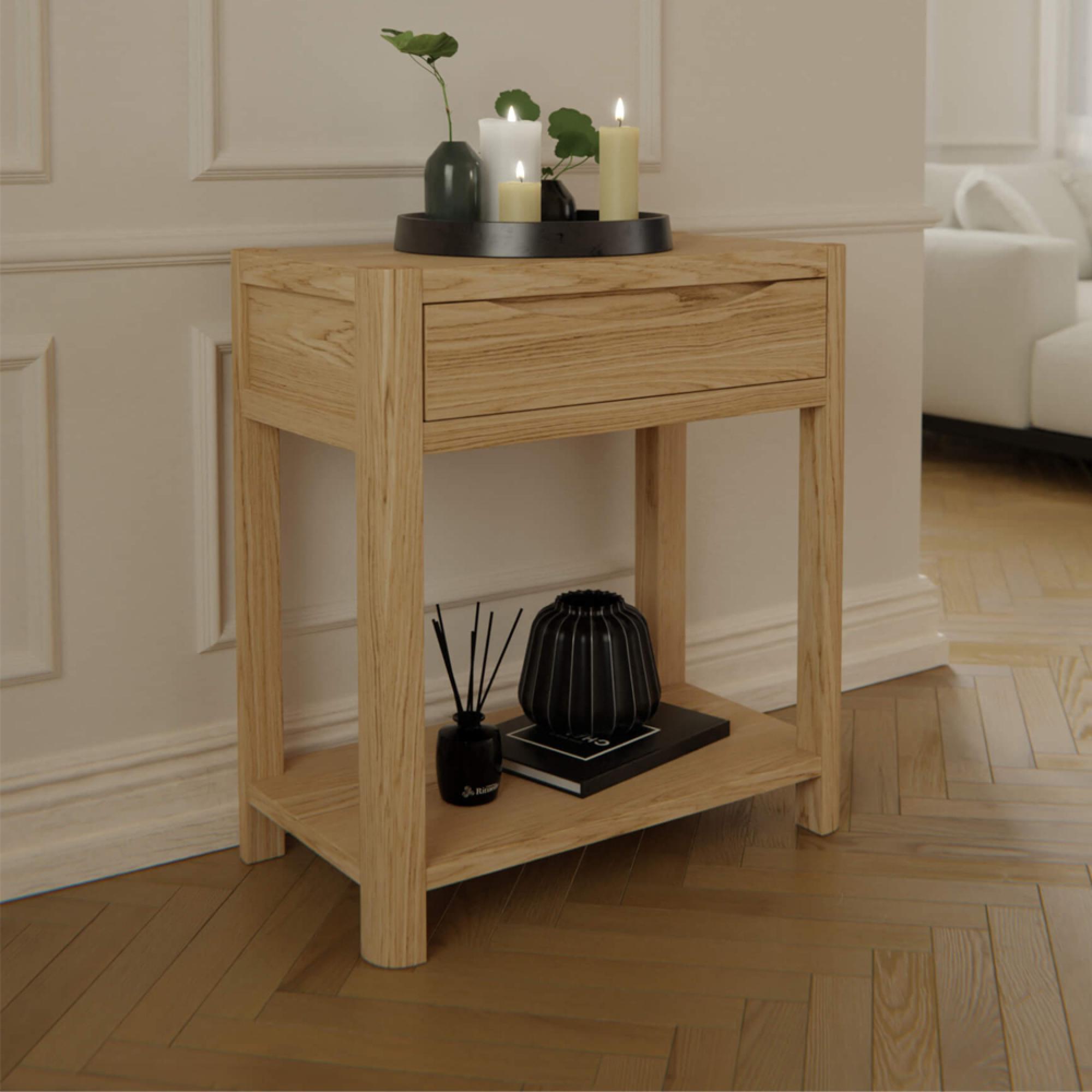 Saylor Console Table - 1 Drawer - Oak