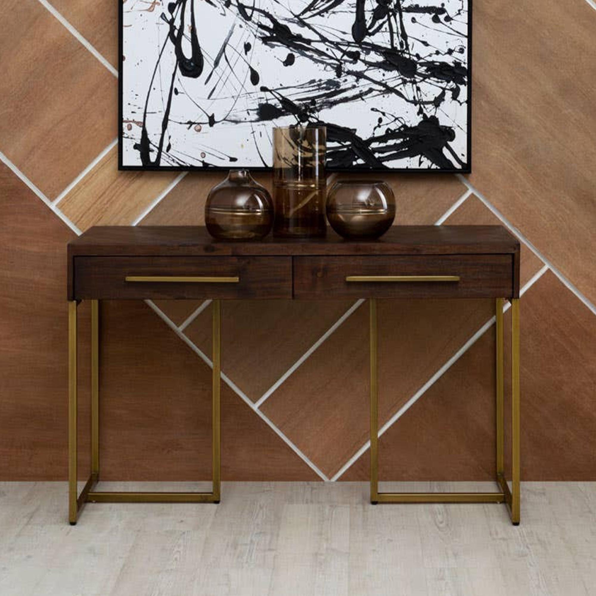 Brando Console Table - 2 Drawer - Acacia Wood