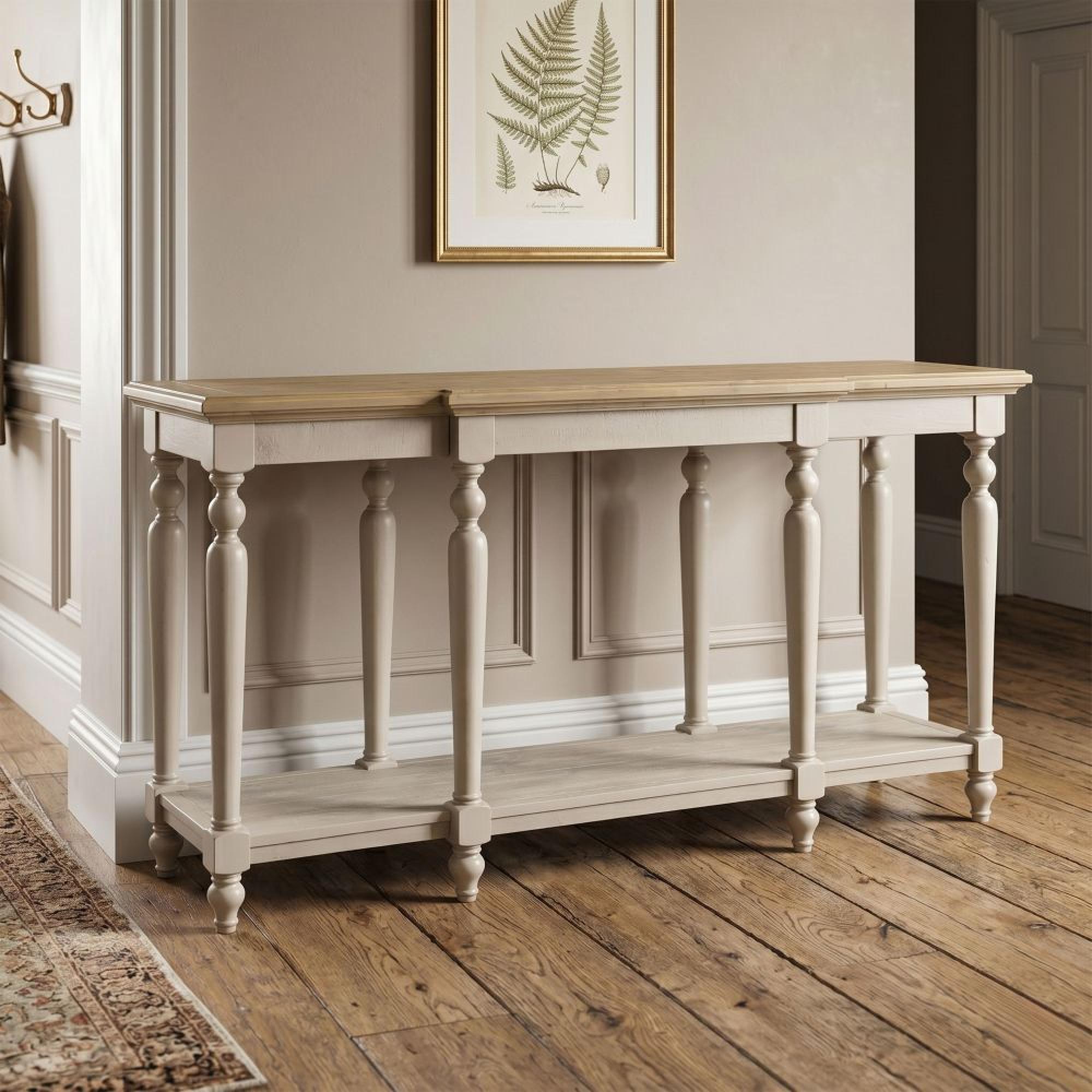 Chateau Console Table - 165cm - Grey Painted - Pine
