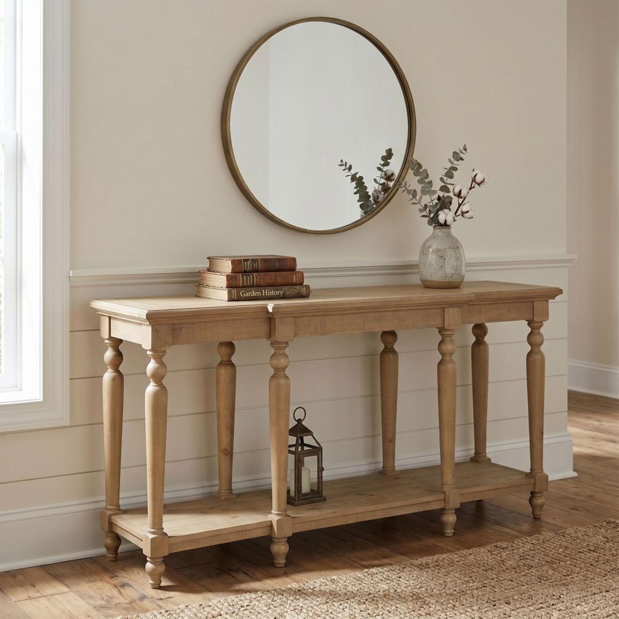 Chateau Console Table - 165cm - Natural - Rustic Pine