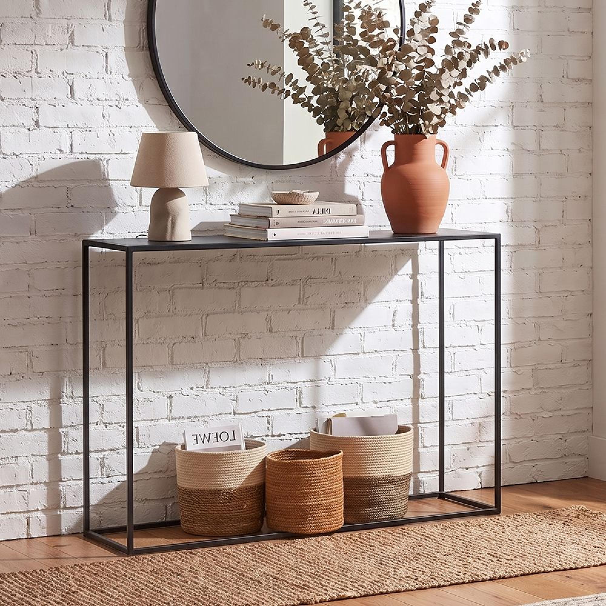Console Table - Slim - Black - Metal