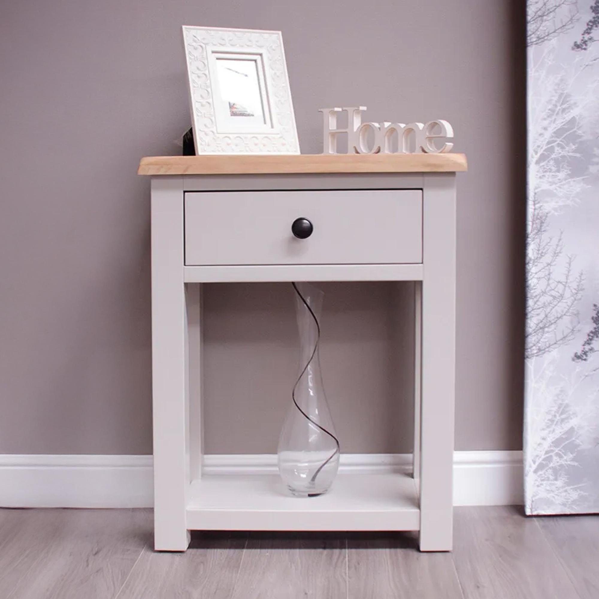 Clearance - Diamond Painted Hall Table - 1 Drawer - FSS16603