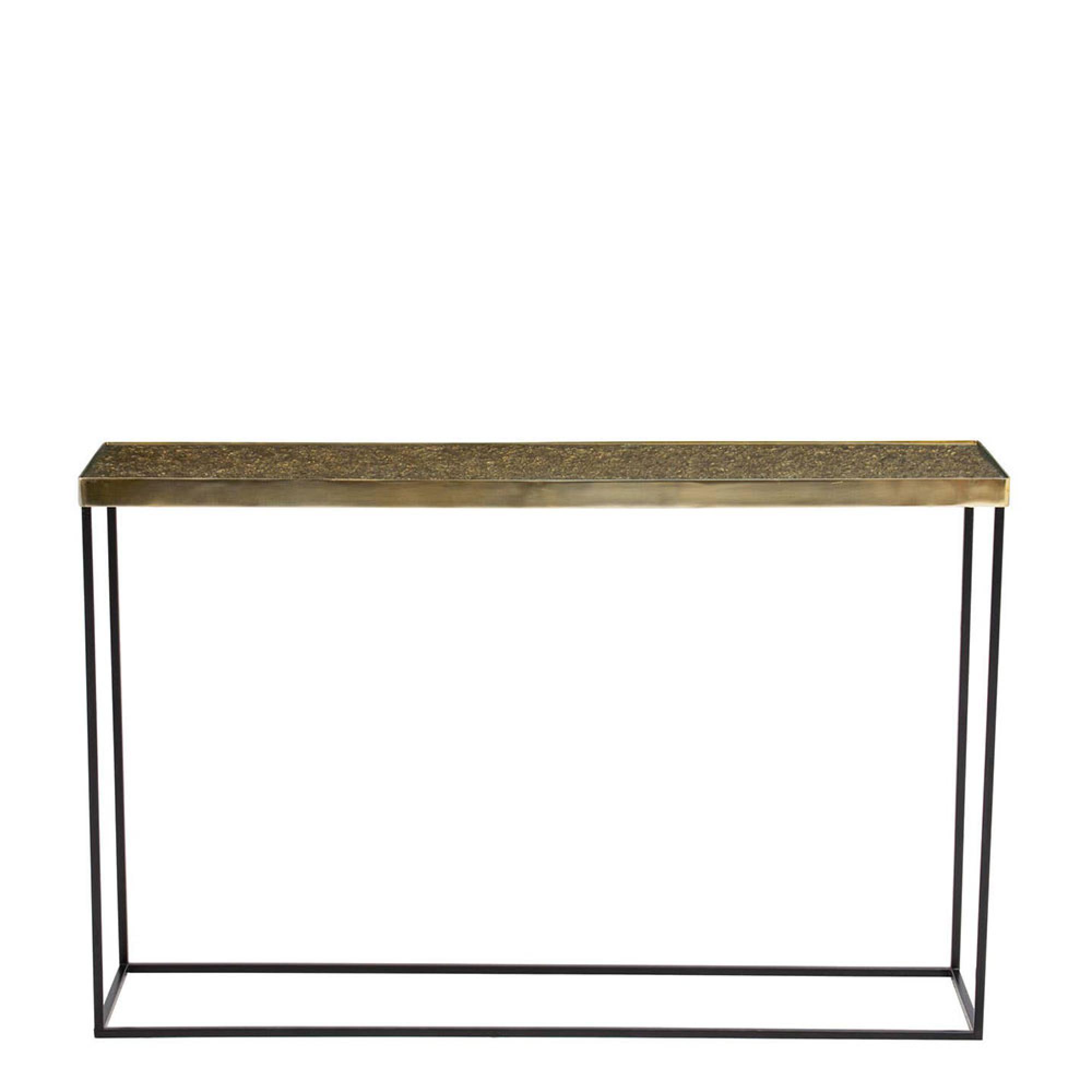 Akola Console Table - Glass and Gold