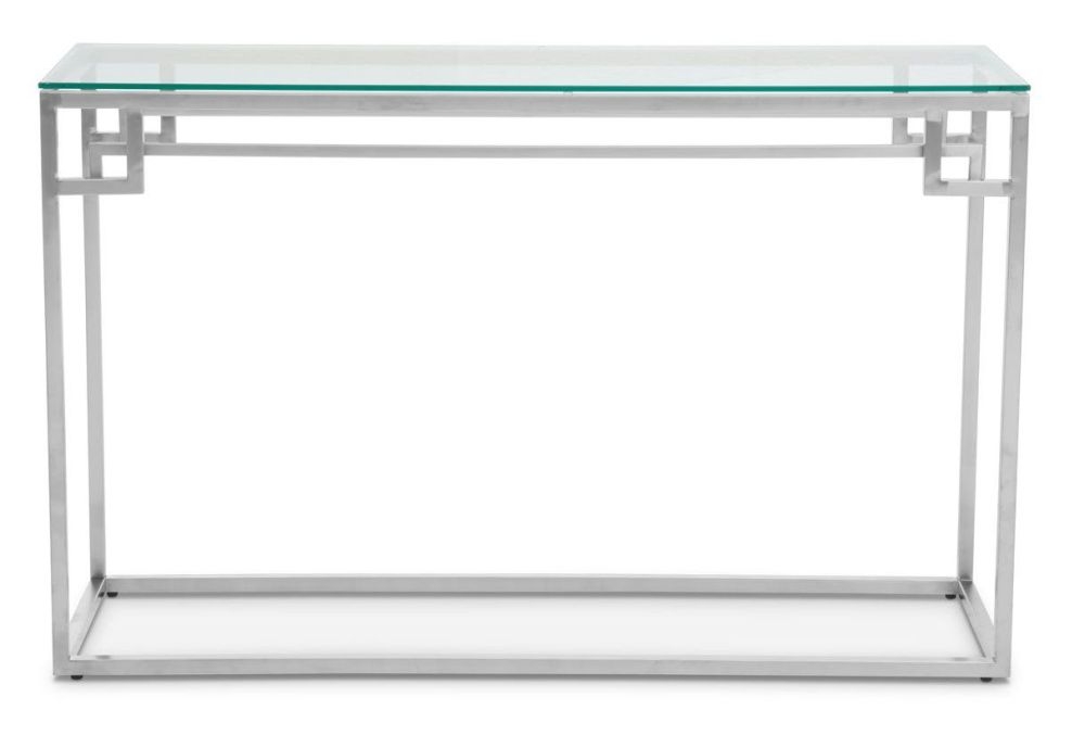 Allure Console Table - Glass - Silver Base