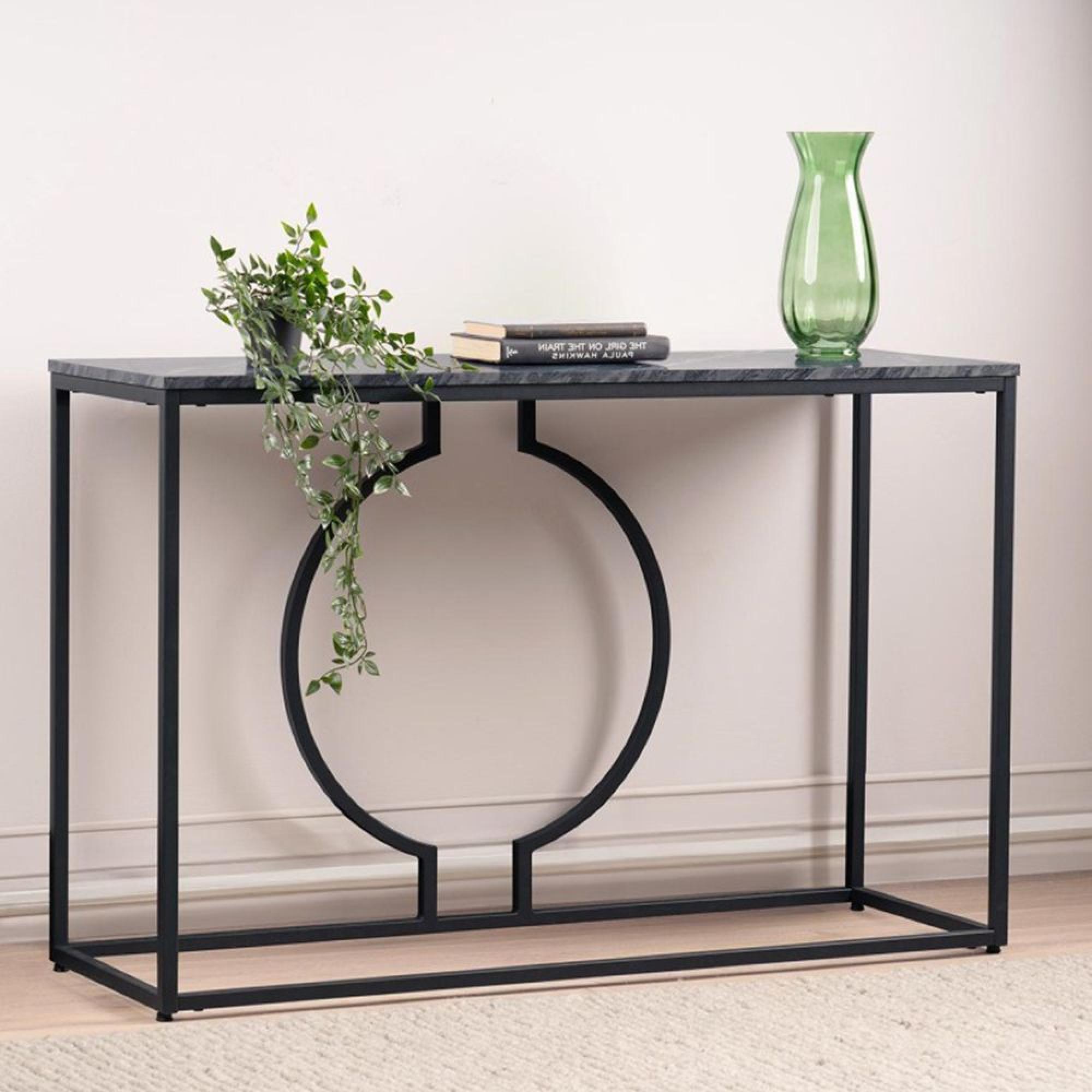 Alora Console Table - Marble Effect and Metal